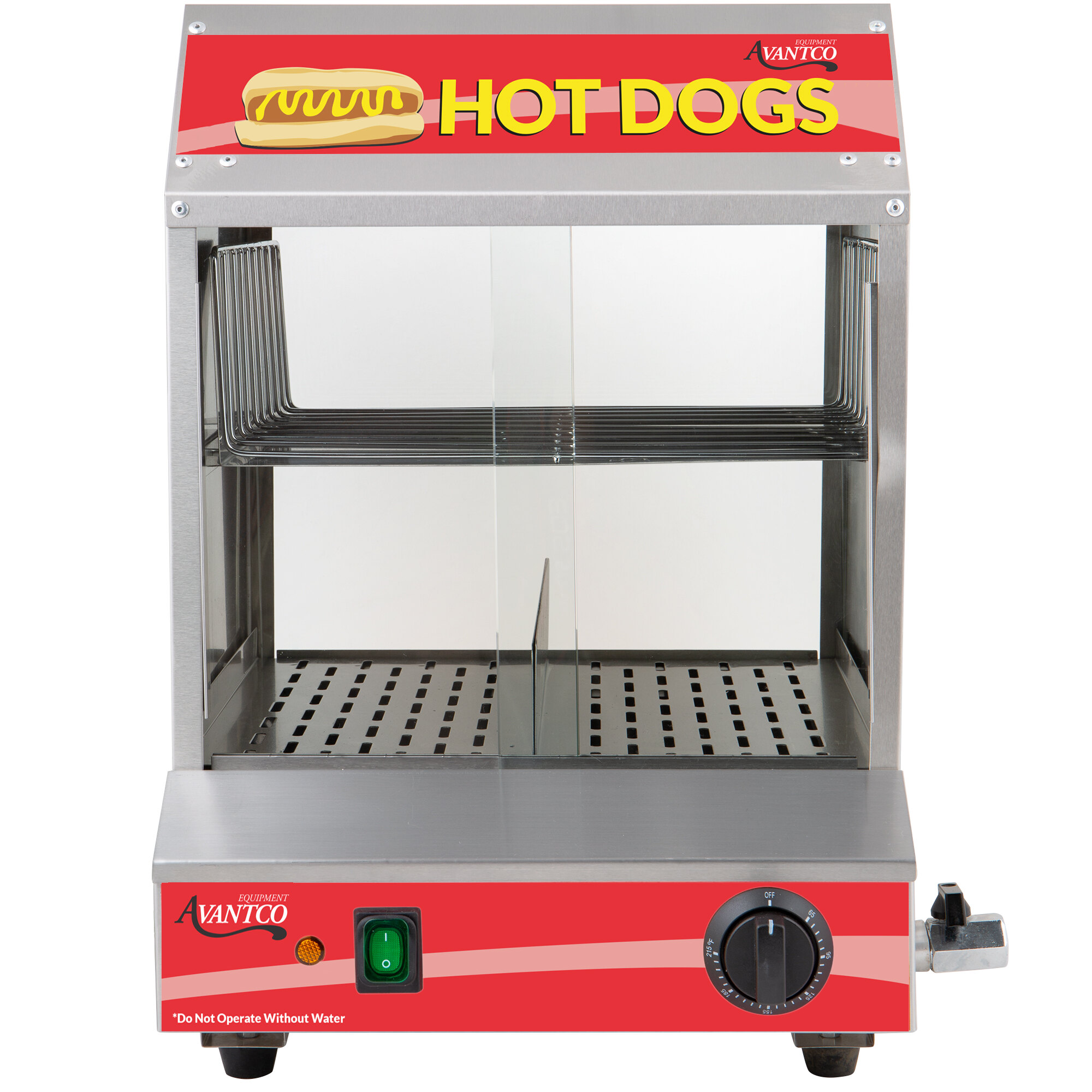 Avantco HDS175 175 Dog / 40 Bun Hot Dog Steamer 120V, 1200W