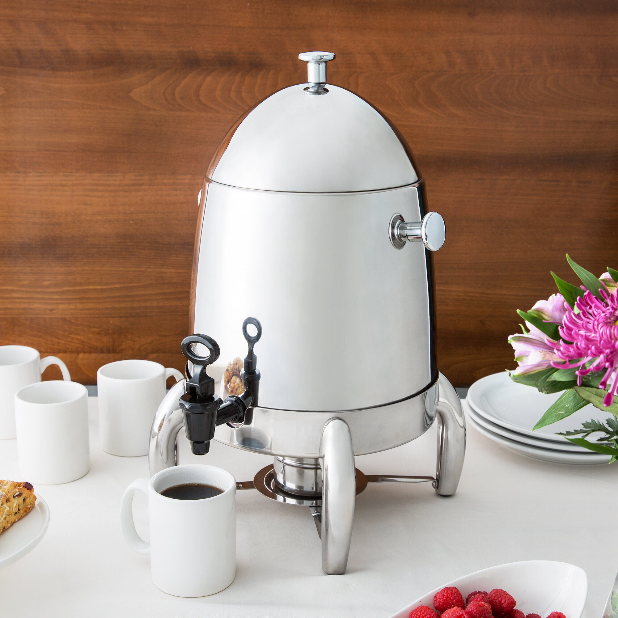 Choice Heavy Weight Stainless Steel 48 Cup Coffee Chafer Urn 3 Gallon