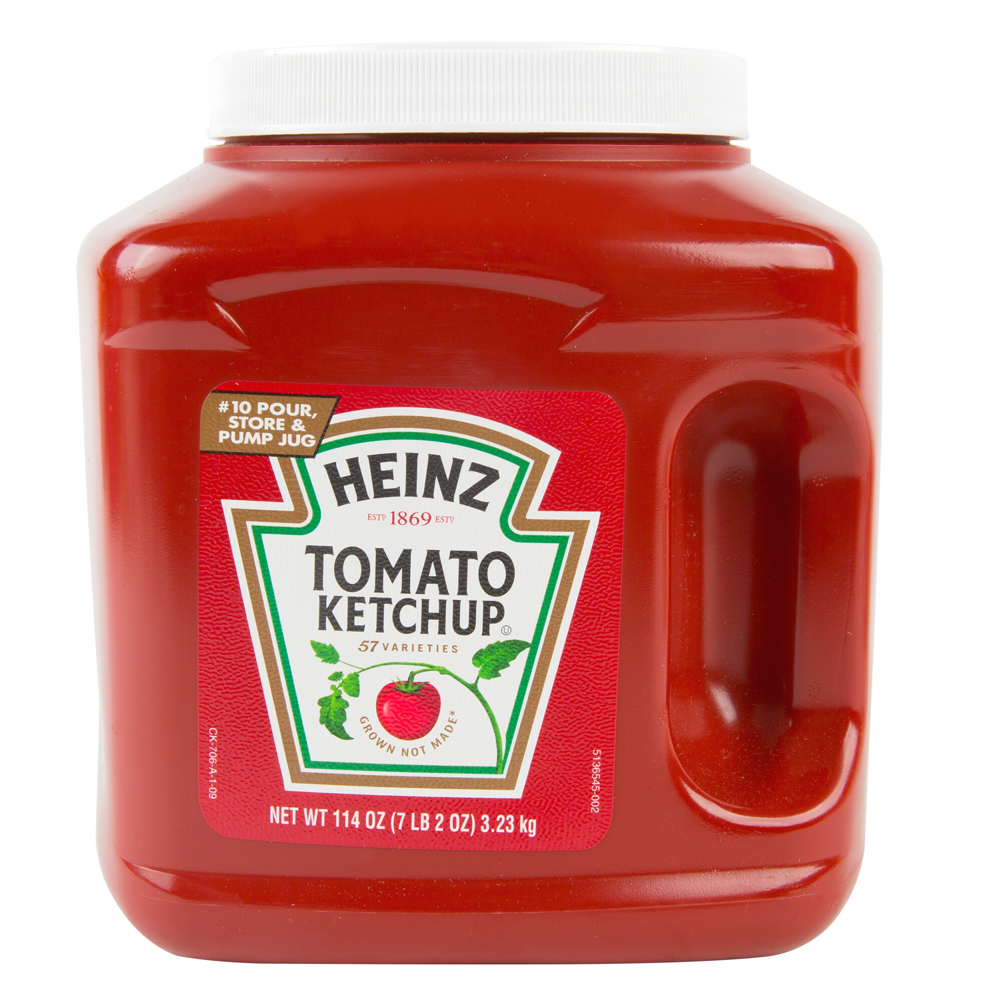 Heinz 7 Ib. Fancy Grade Tomato Ketchup #10 Pour / Store Pump Jug