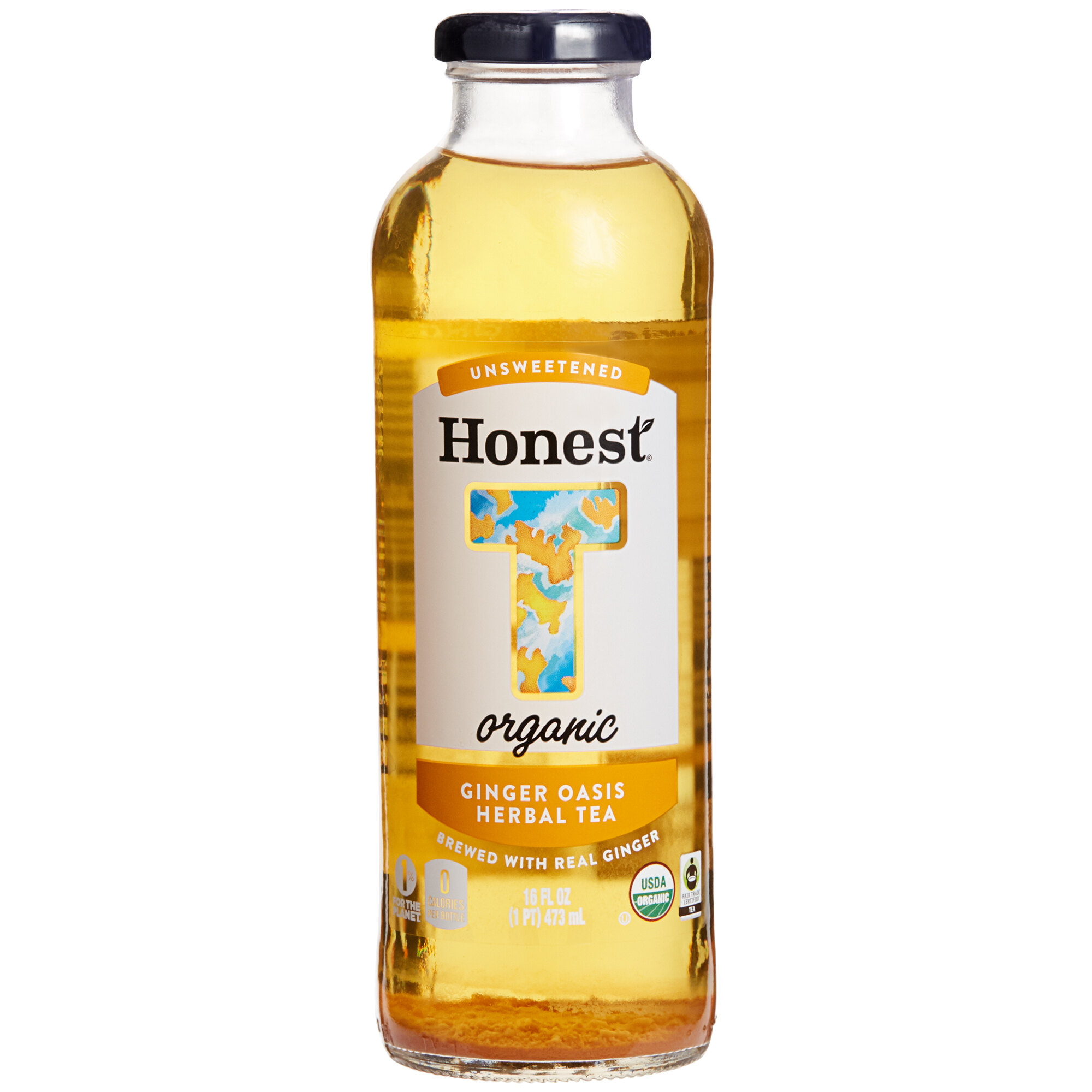 Honest Tea 16 fl. oz. Organic Ginger Oasis Herbal Iced Tea 12/Case