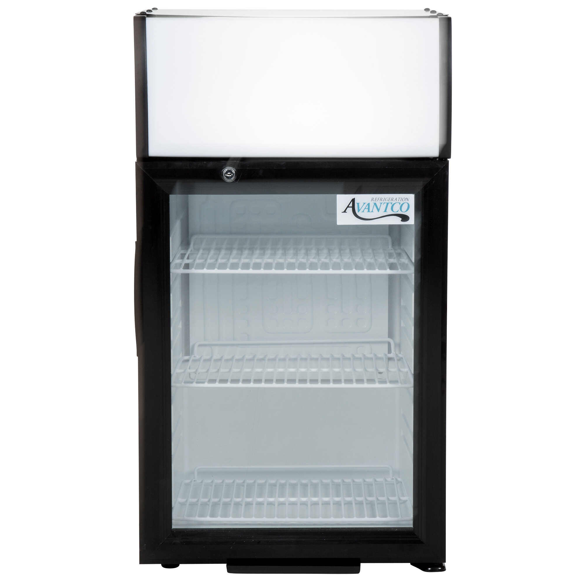 black countertop fridge