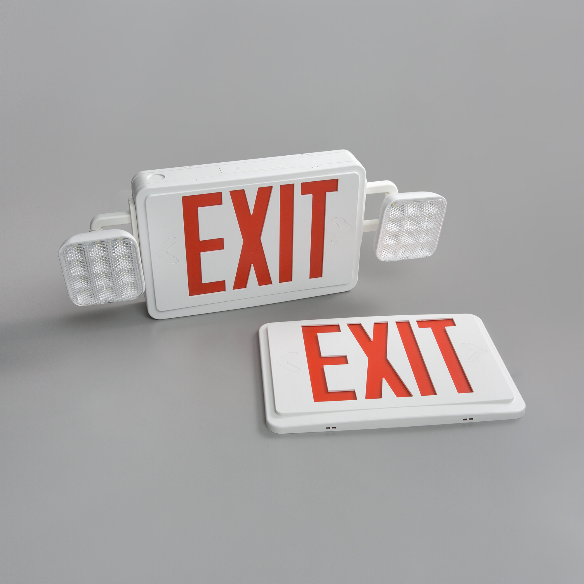Lavex Industrial Remote Capable Red LED Exit Sign / Emergency Light