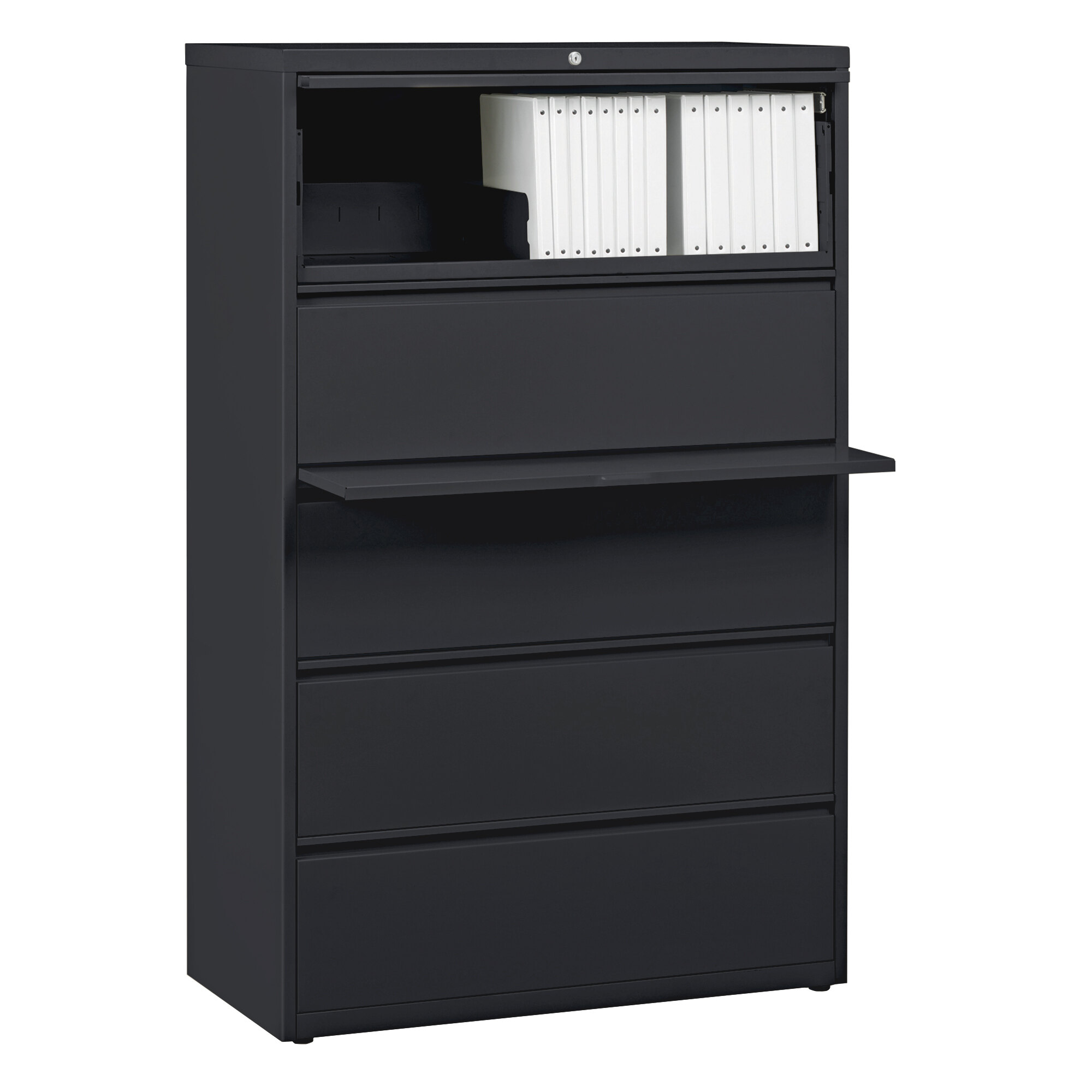Hirsh Industries 17641 Charcoal FiveDrawer Lateral File