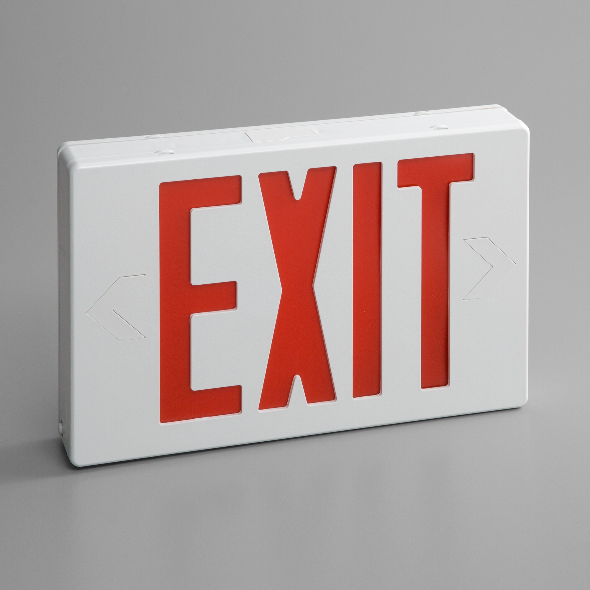 Red Led Exit Sign W  Adjustable Arrows 