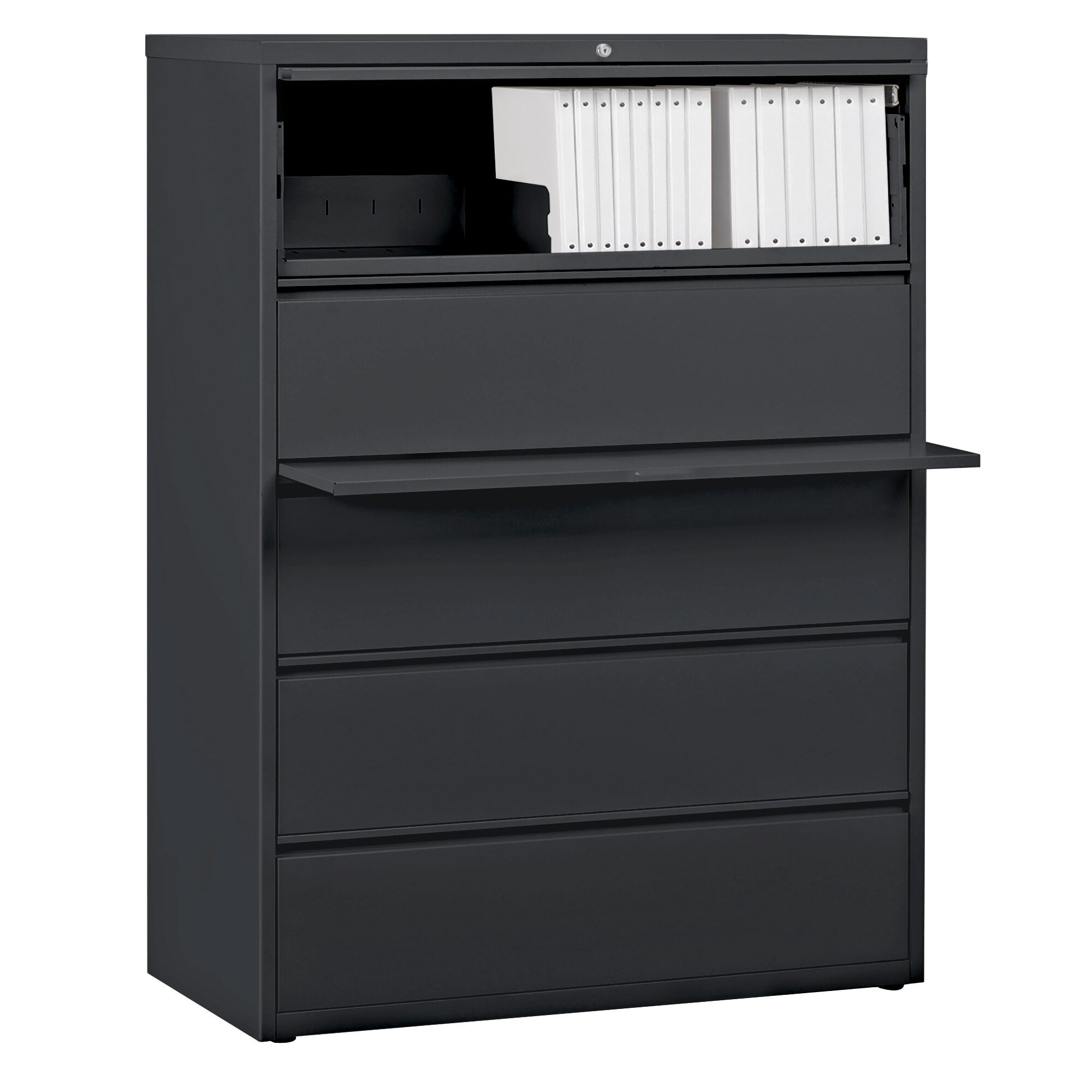 Hirsh Industries 17651 Charcoal FiveDrawer Lateral File