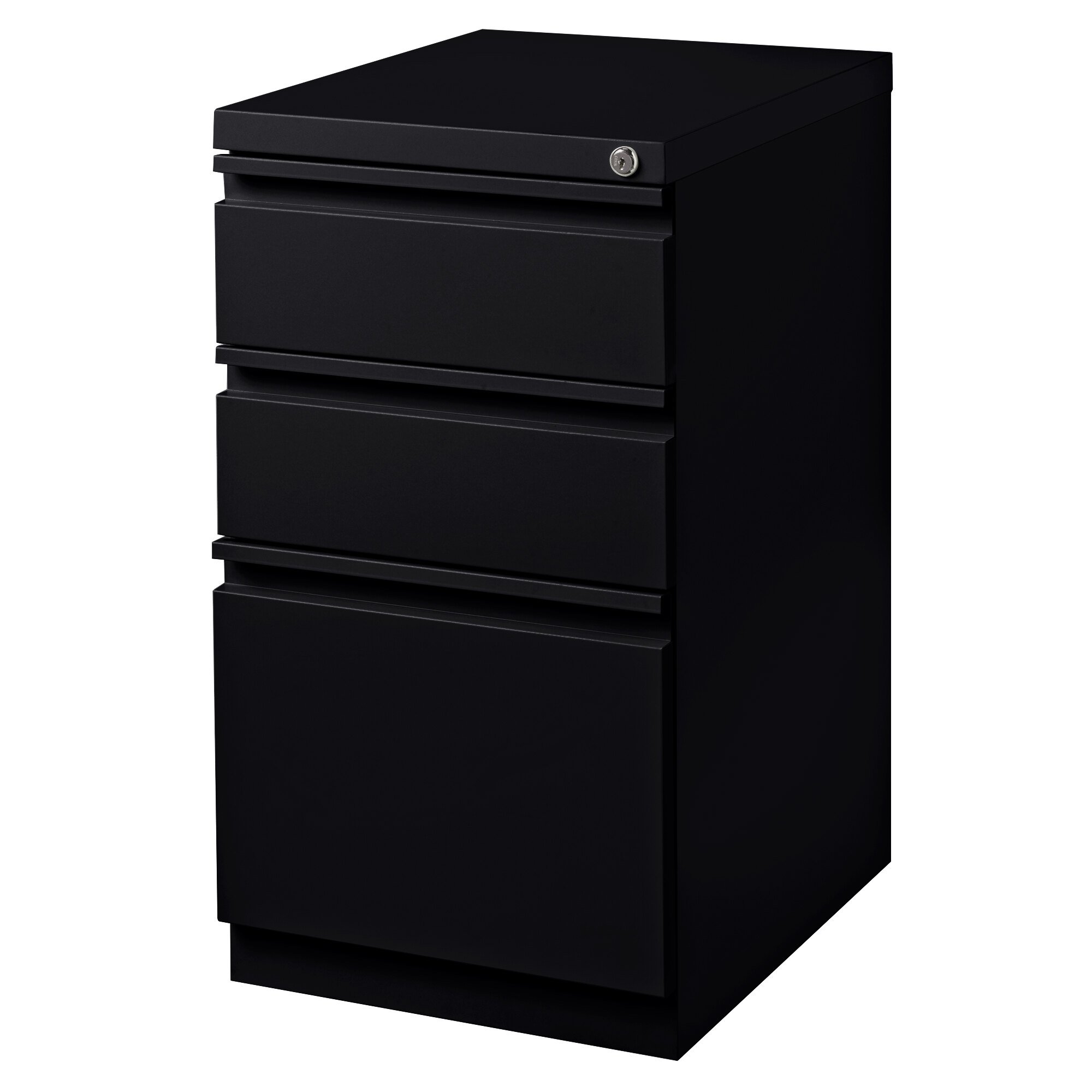 Hirsh Industries 18575 Black Mobile Pedestal Letter File with 2