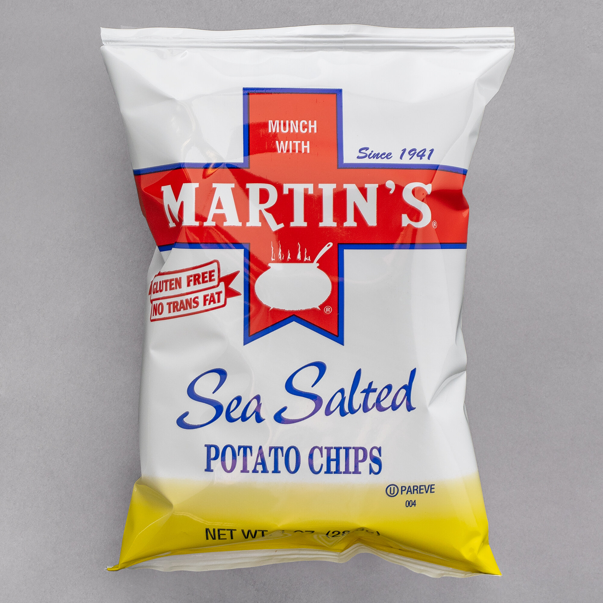 Martin's 1 oz. Bag of Sea Salted Potato Chips 30/Case