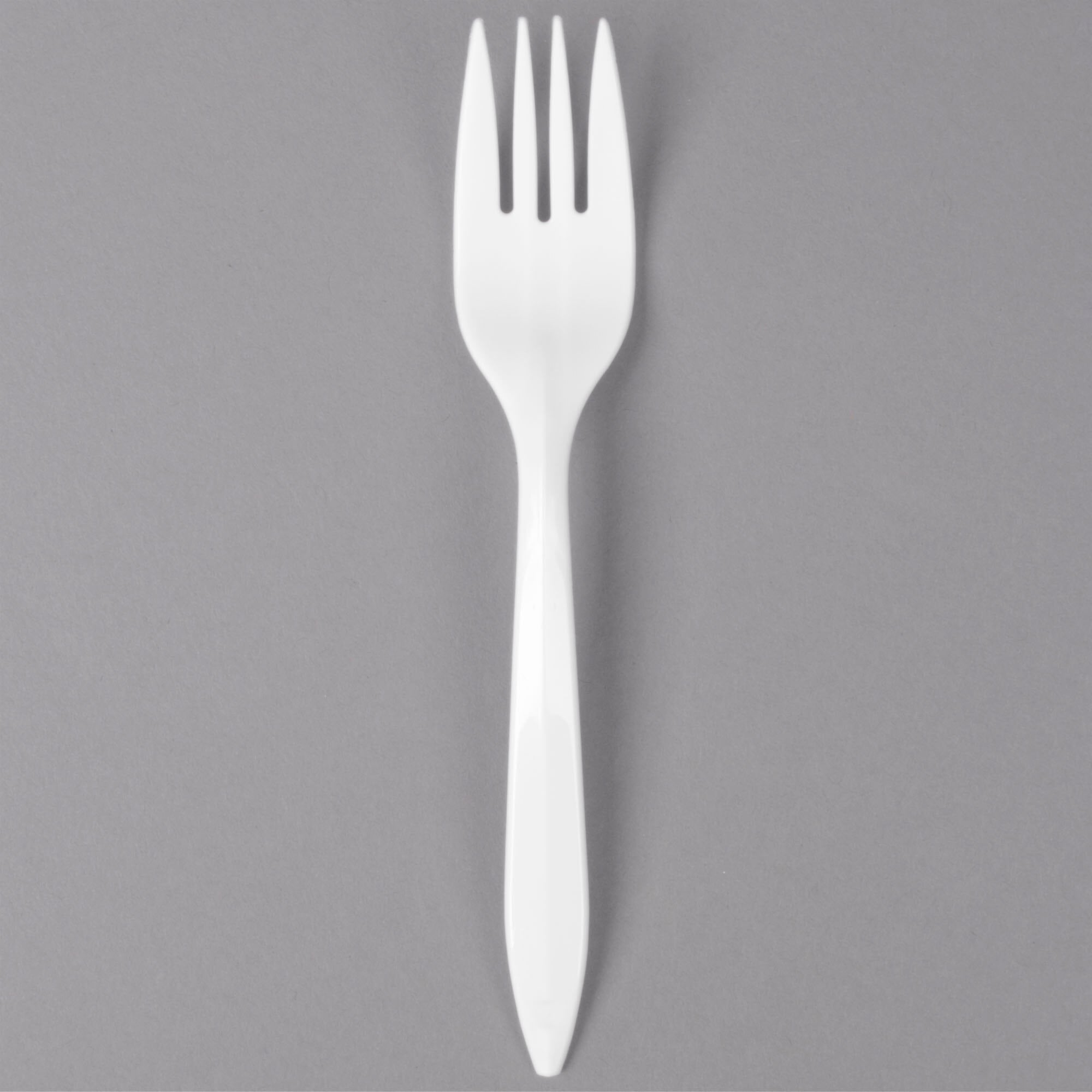 Dart F6BW 6 1/8" Medium Weight White Plastic Fork 1000/Case