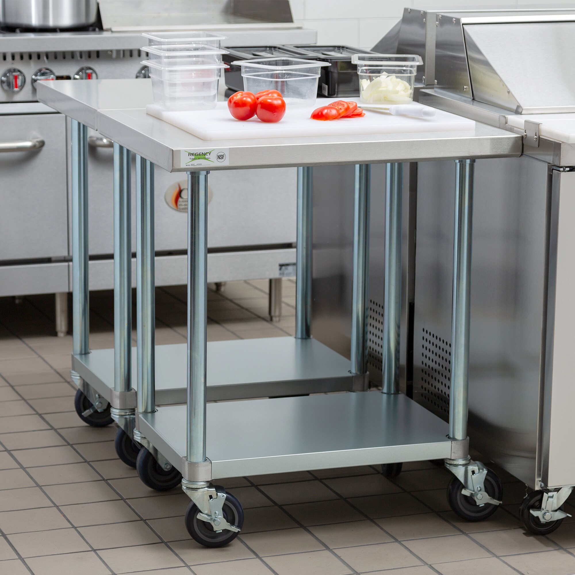 Regency 24" x 30" 18Gauge 304 Stainless Steel Commercial Work Table