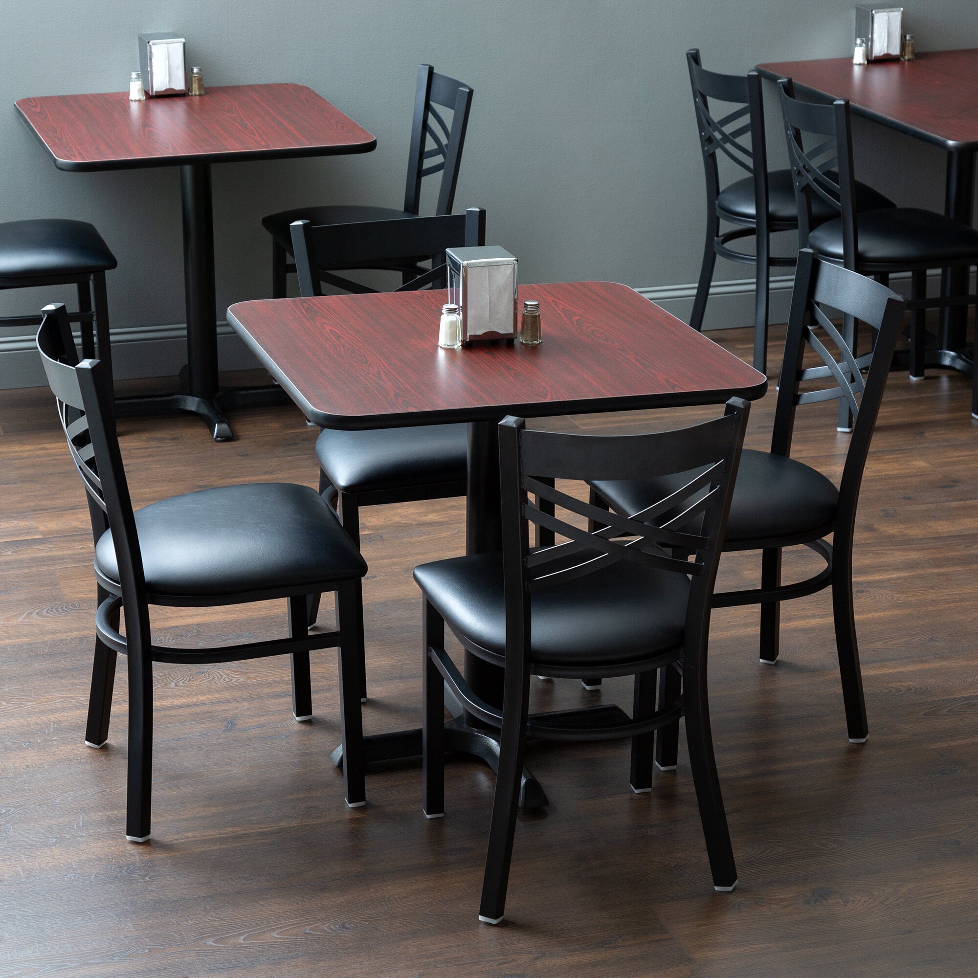 Lancaster Table & Seating 30" x 30" Reversible Cherry / Black Standard