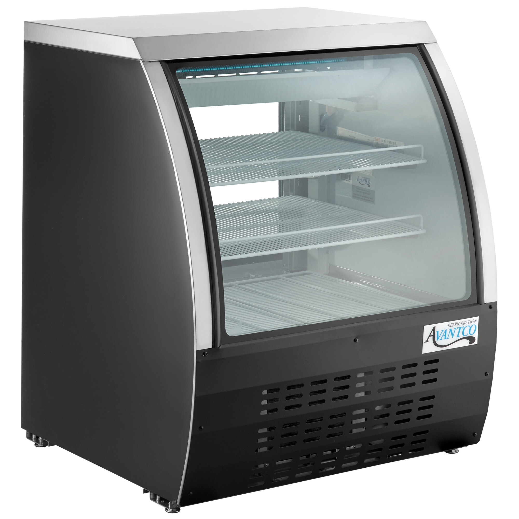 Avantco DLC36-HC-B 36" Black Curved Glass Refrigerated Deli Case