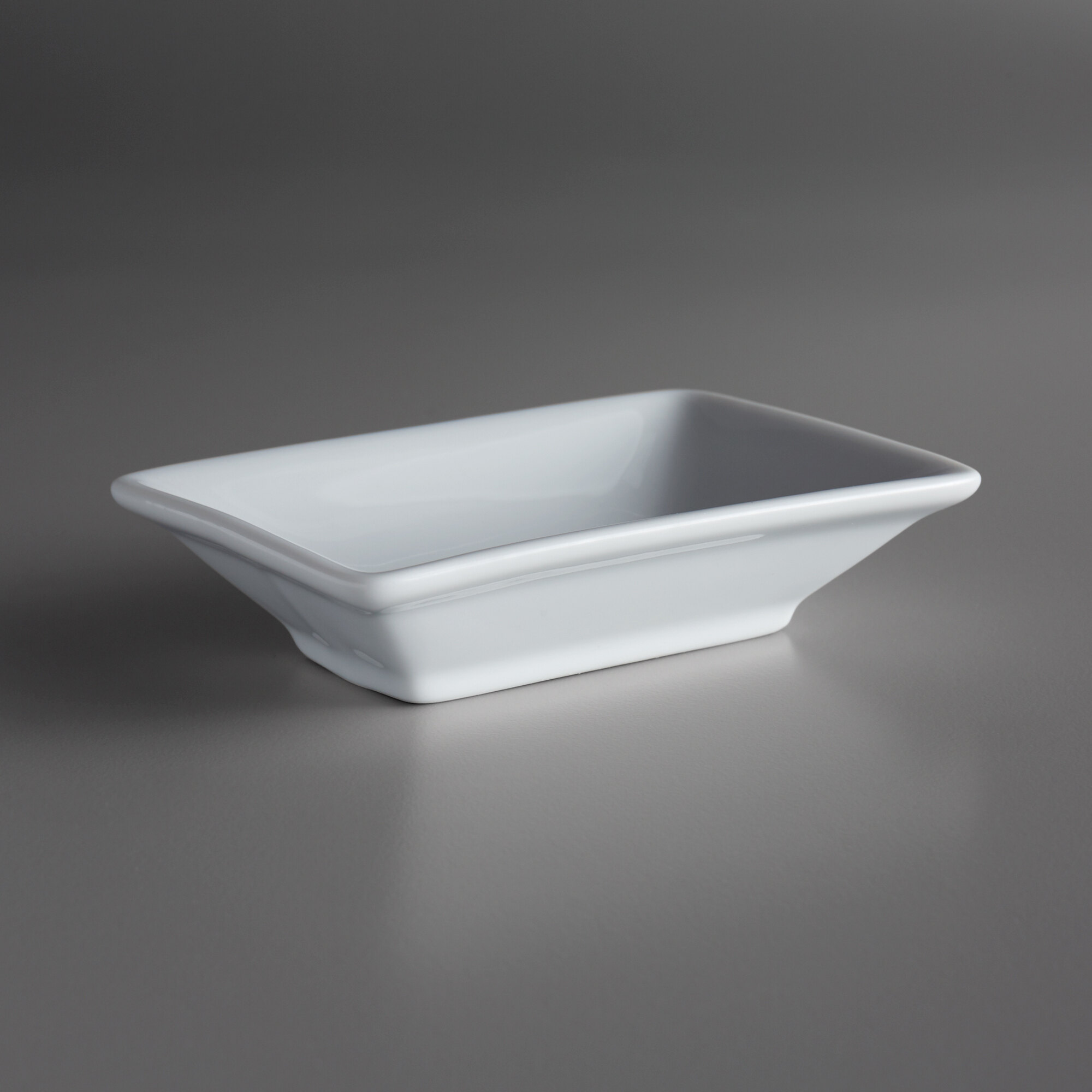 Oneida R4020000982 Fusion 4" Bright White Porcelain Rectangular Serving