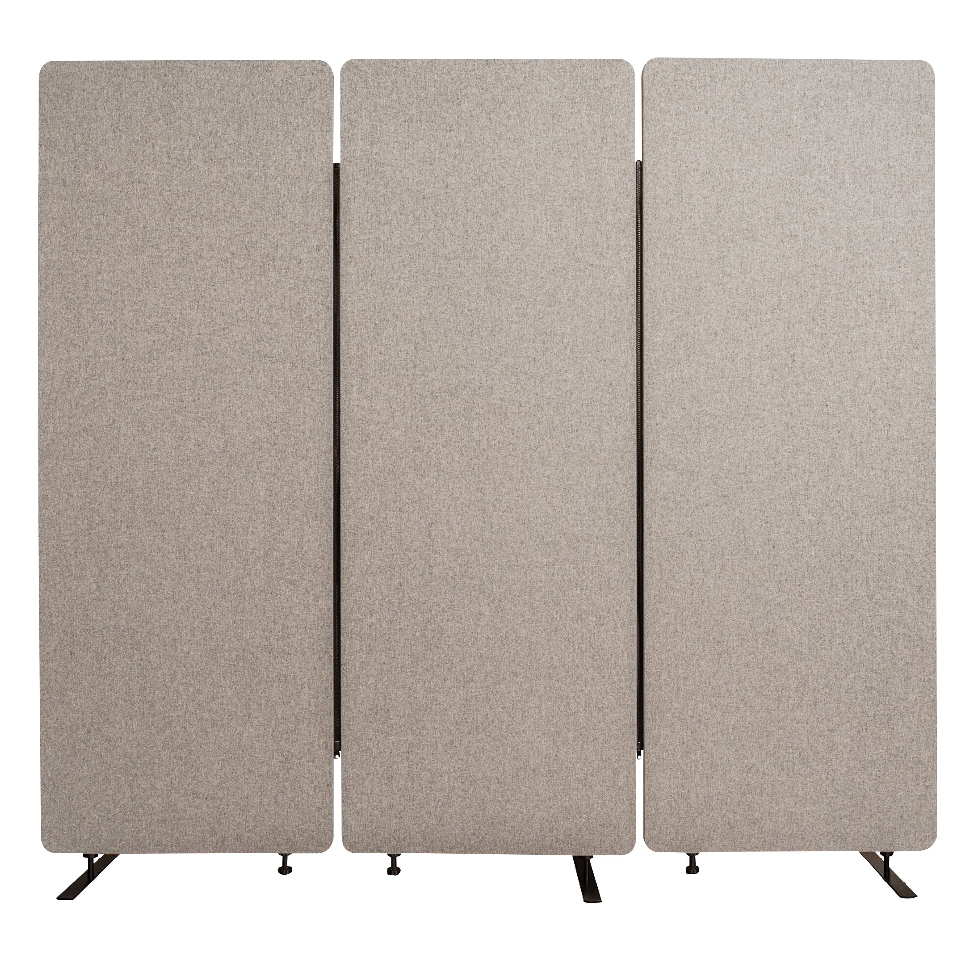 Luxor RCLM7266ZMG RECLAIM Misty Gray Room Divider Set with 3 Panels