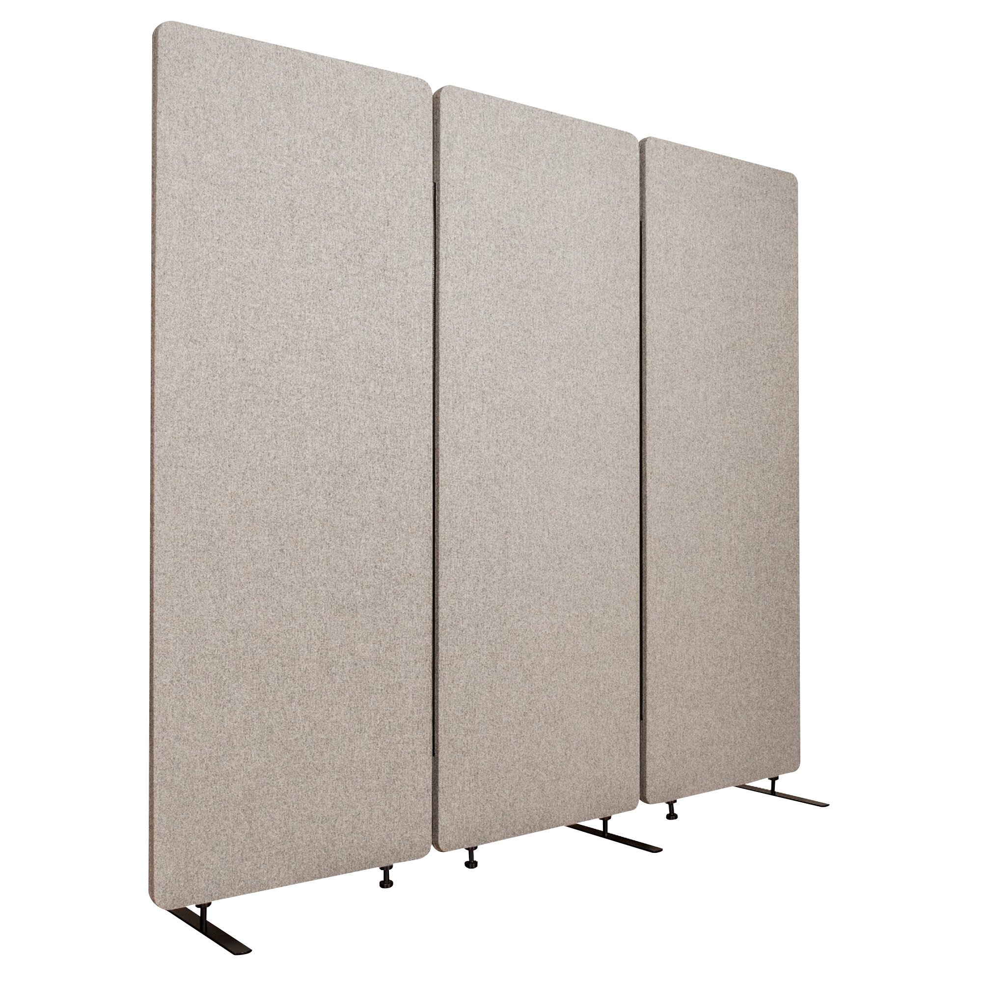 Luxor RCLM7266ZMG RECLAIM Misty Gray Room Divider Set with 3 Panels