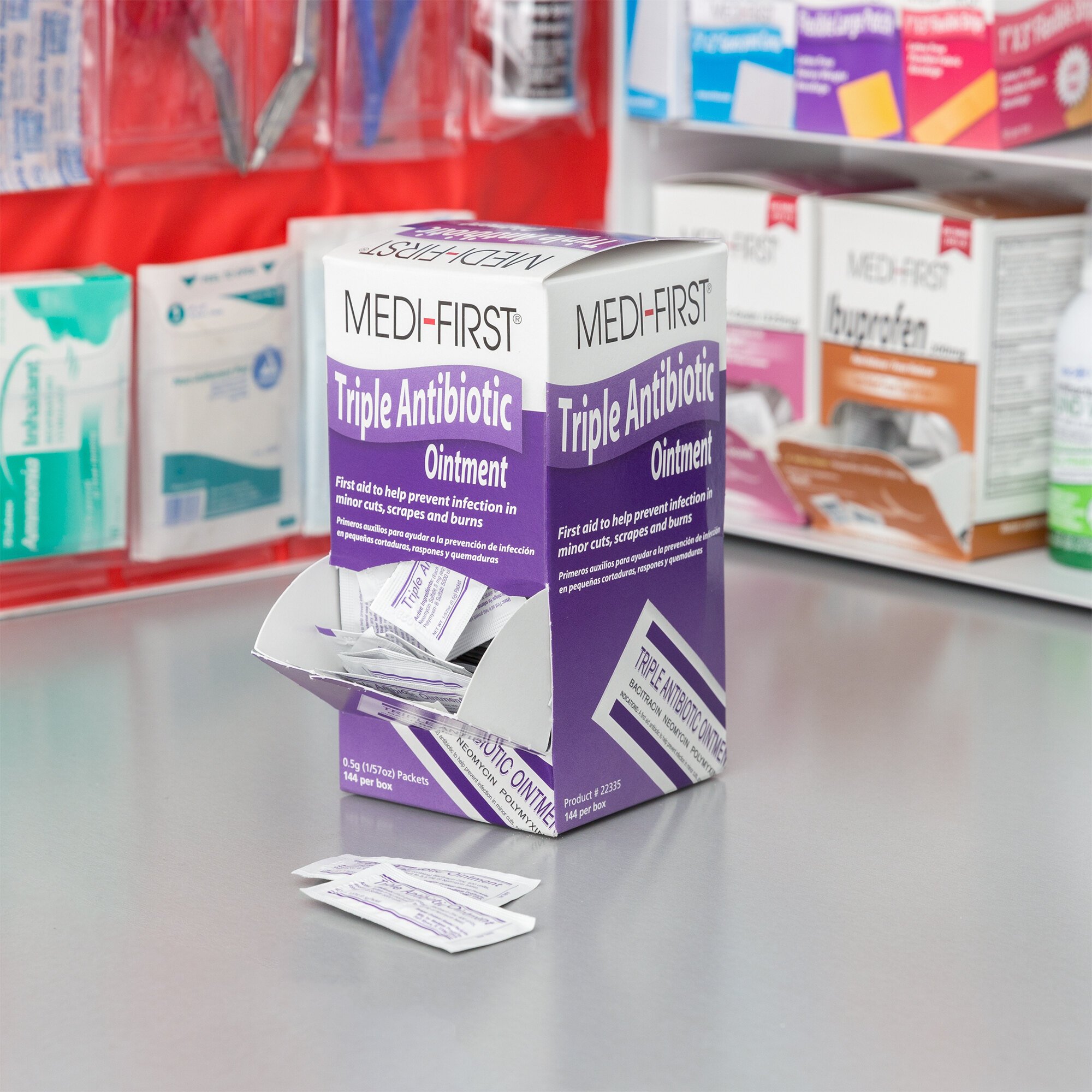 MediFirst 22335 0.5 g Antibiotic Cream Packet 144/Box