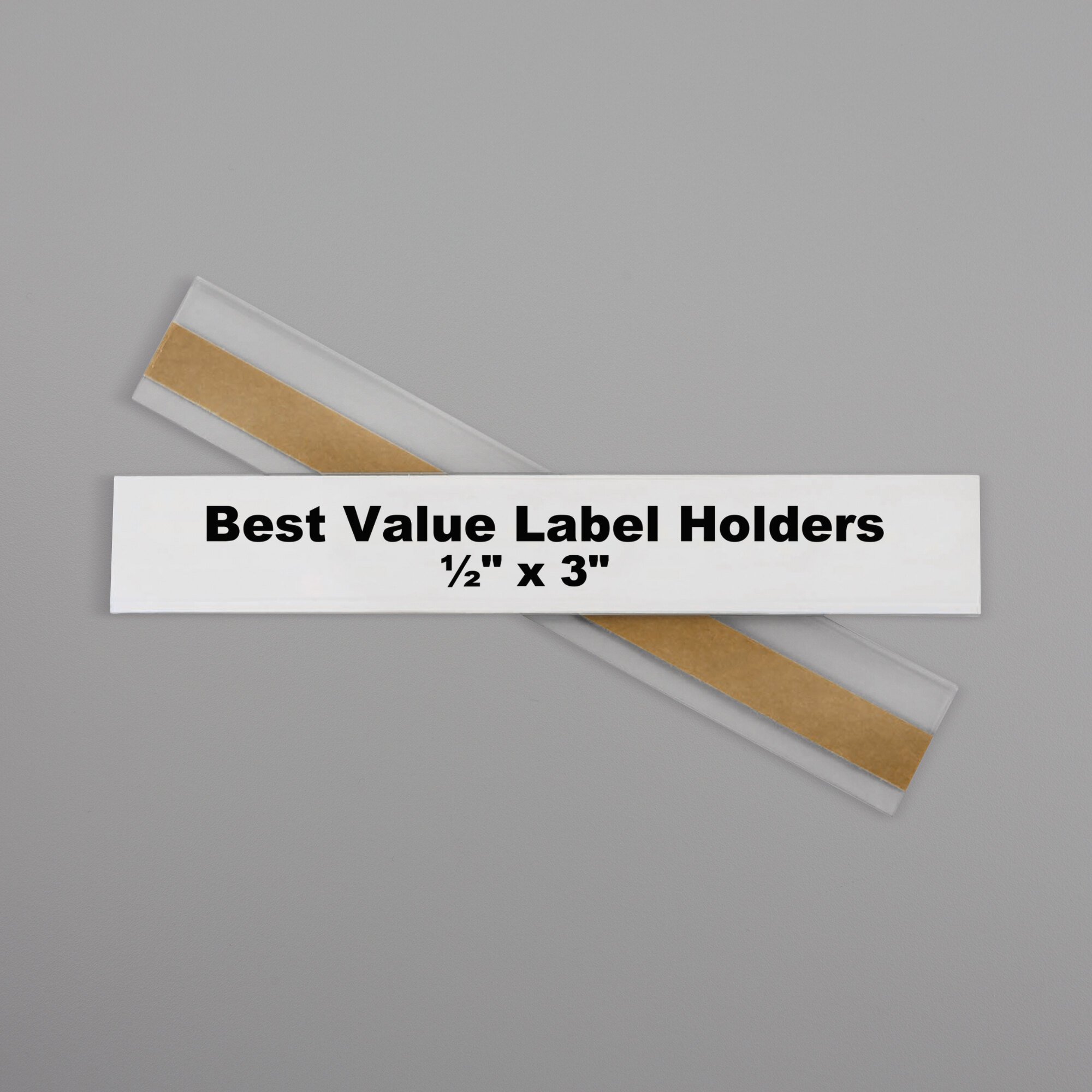 CLine 87607 3" x 1/2" Clear Top Load SelfAdhesive Label Holder 50/Pack