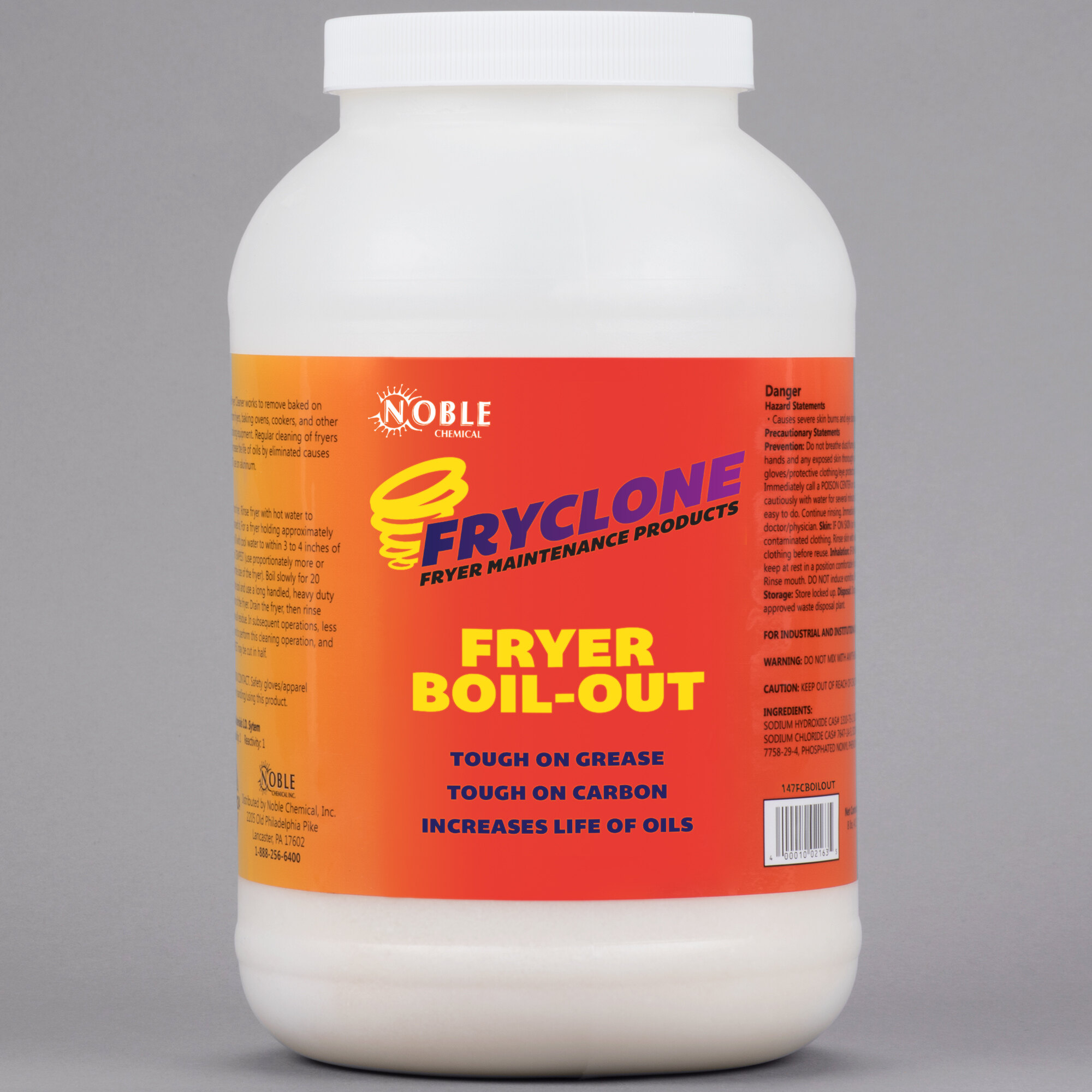 Noble Chemical 8 lb. Fryclone BoilOut Fryer Cleaner 4/Case