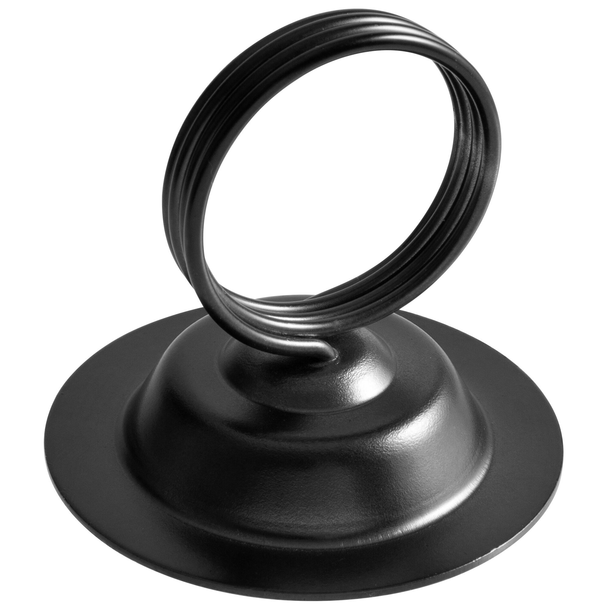 Choice 2 1/2" Black Menu / Card Holder with Weighted Base