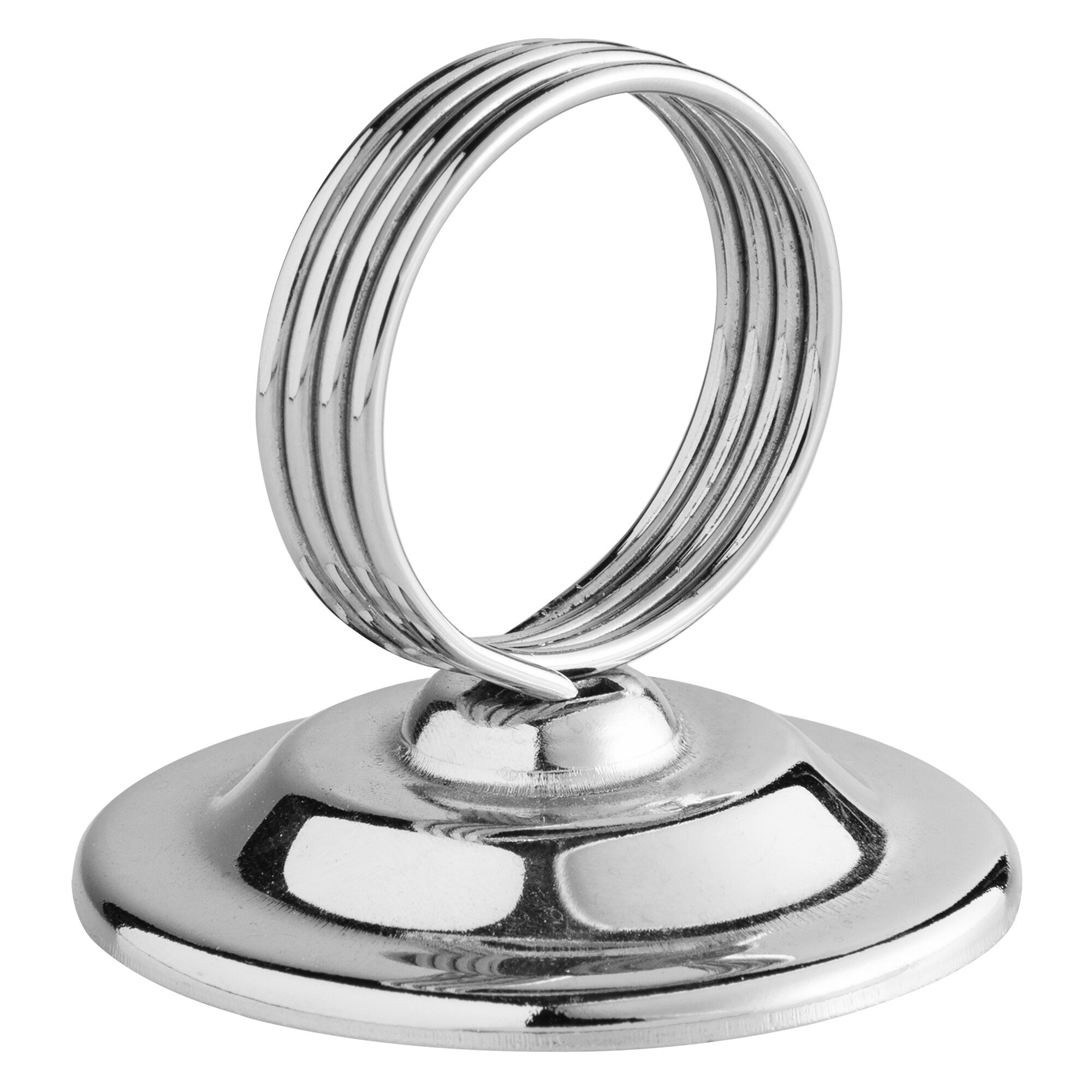 Choice Chrome Menu / Card Holder with Weighted Base 2 1/2"