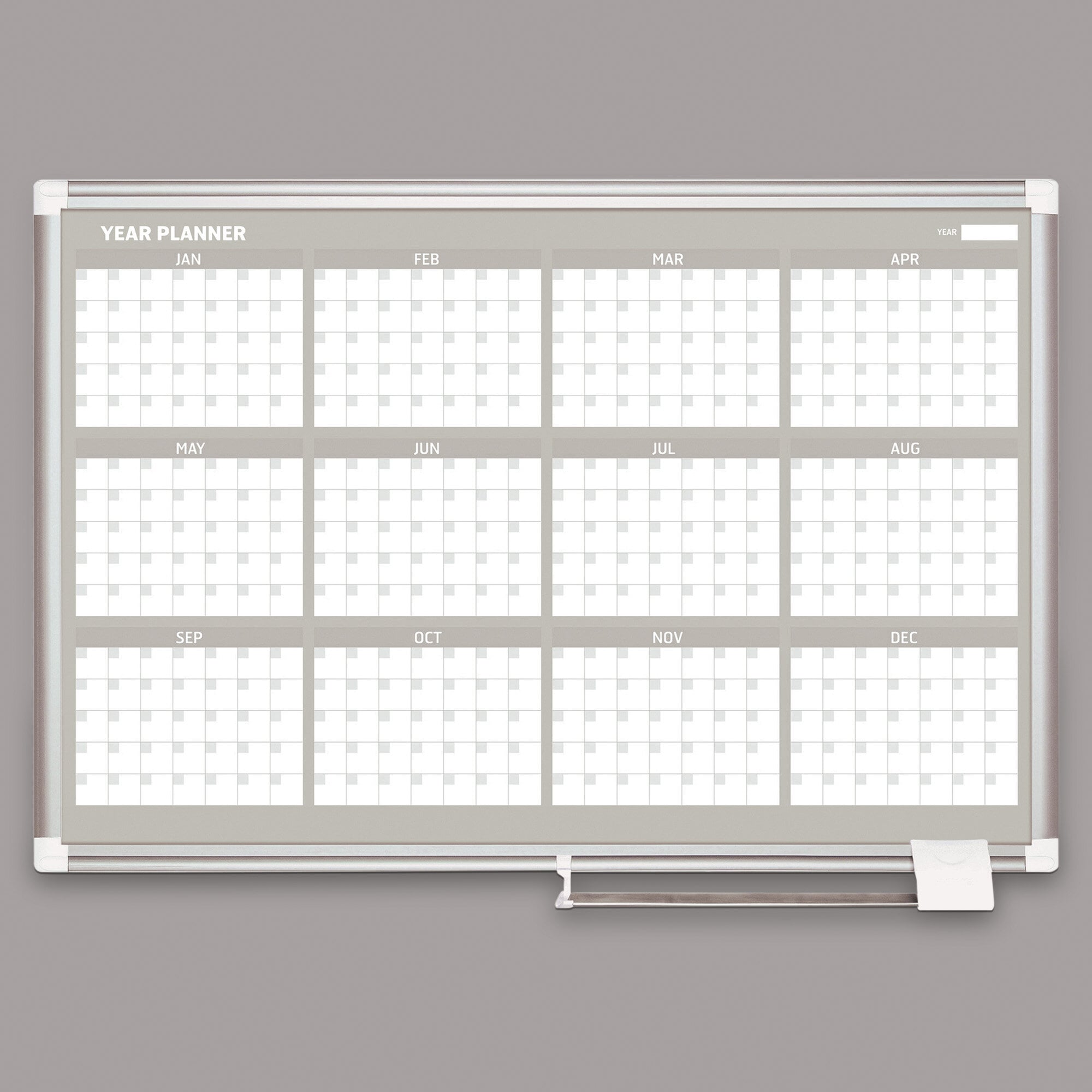 MasterVision GA03106830 36" x 24" Twelve Month Enameled Steel