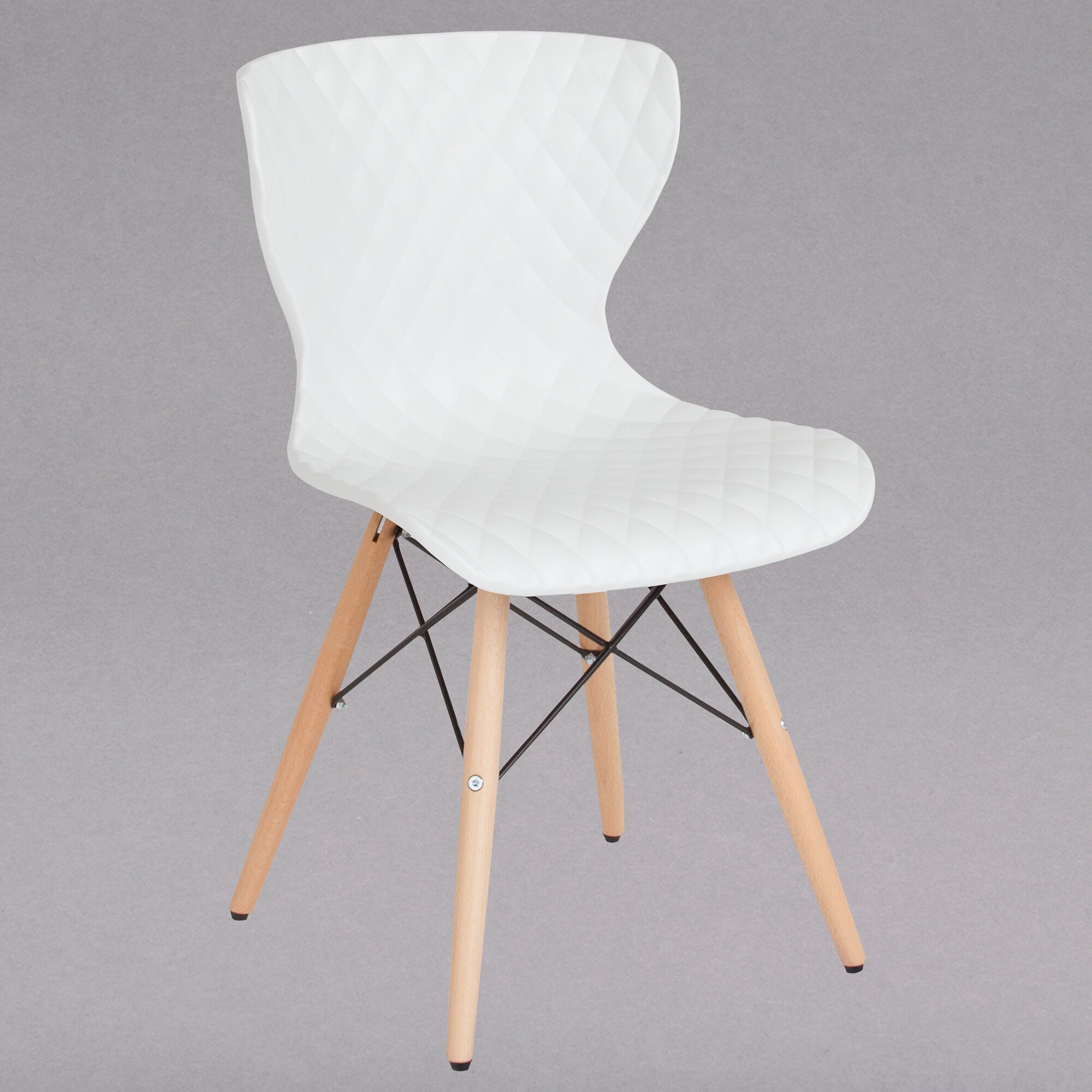 Flash Furniture LF707WHGG Bedford Contemporary White Plastic Chair