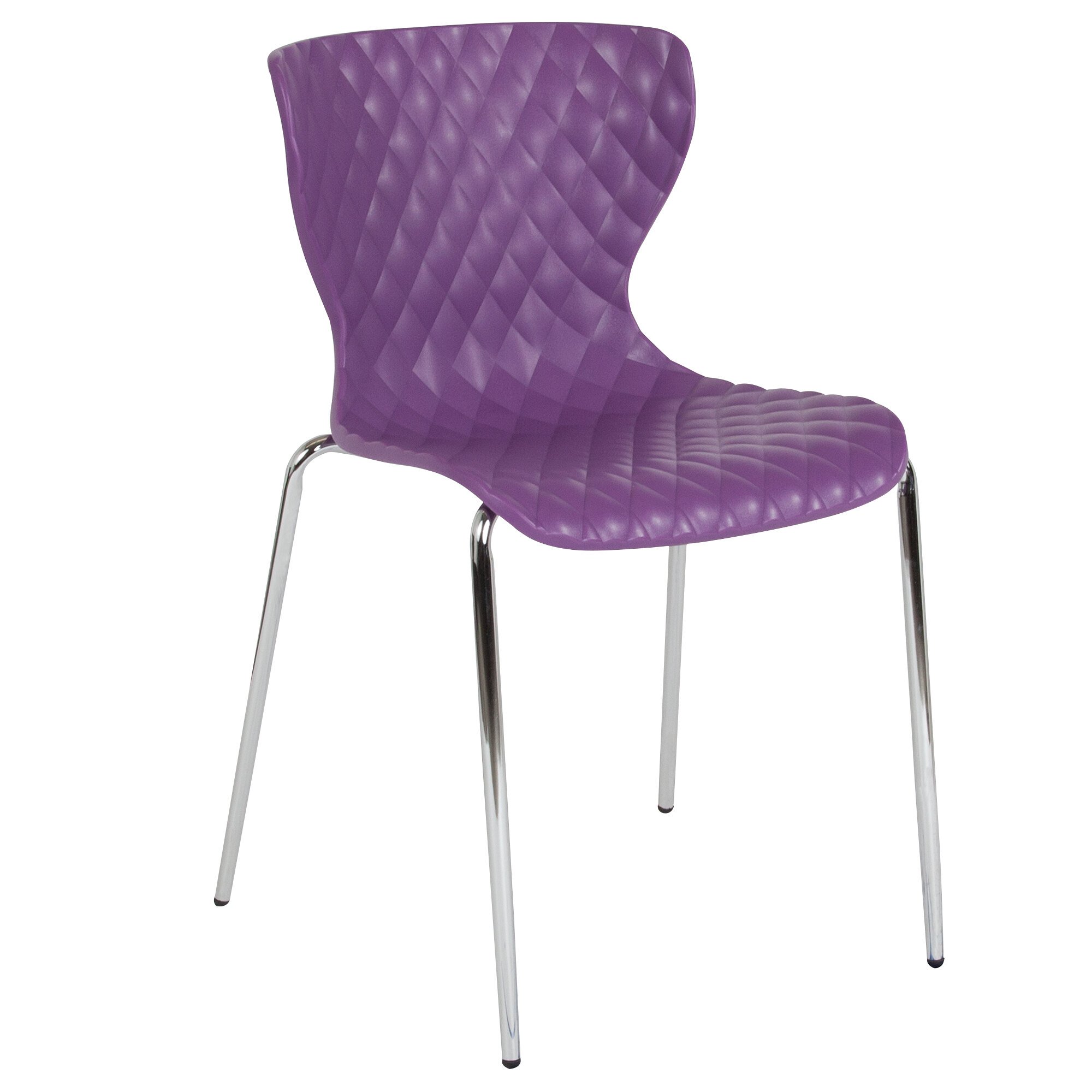 Flash Furniture LF707CPURGG Lowell Contemporary Purple Plastic