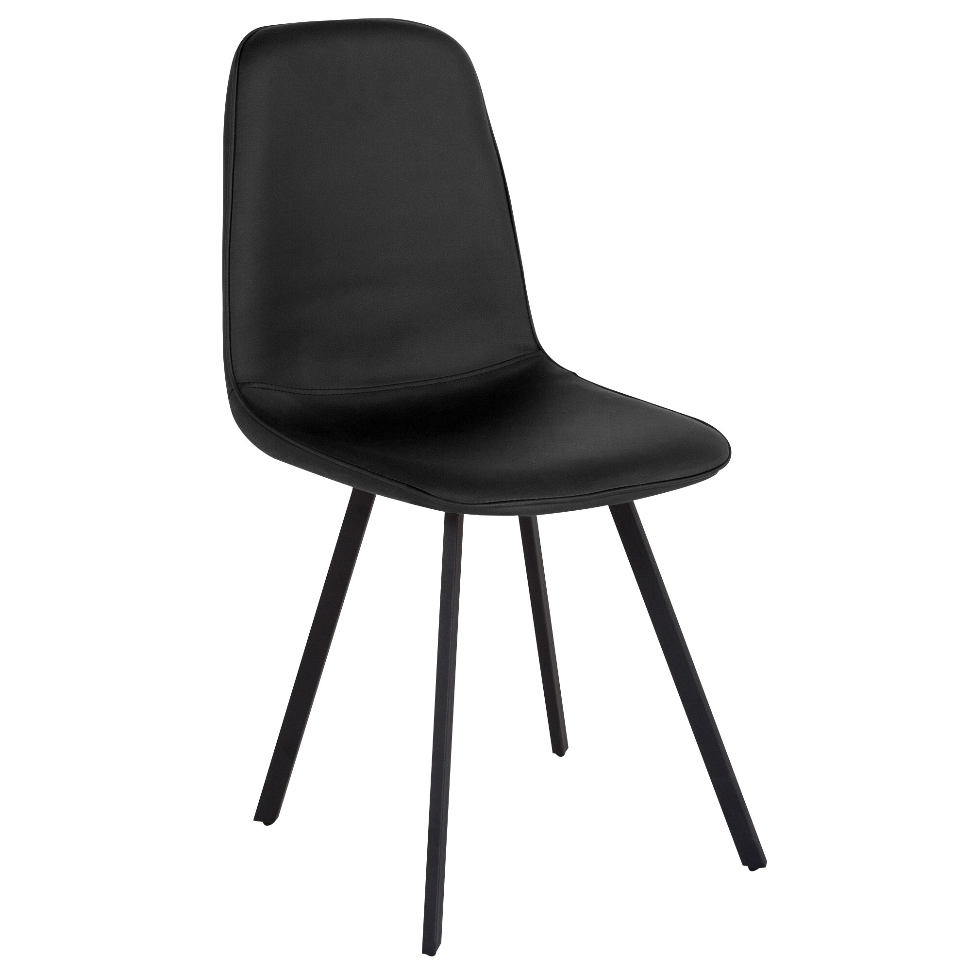 Flash Furniture HGDC108BLKGG Argos Contemporary Black Vinyl Dining Chair