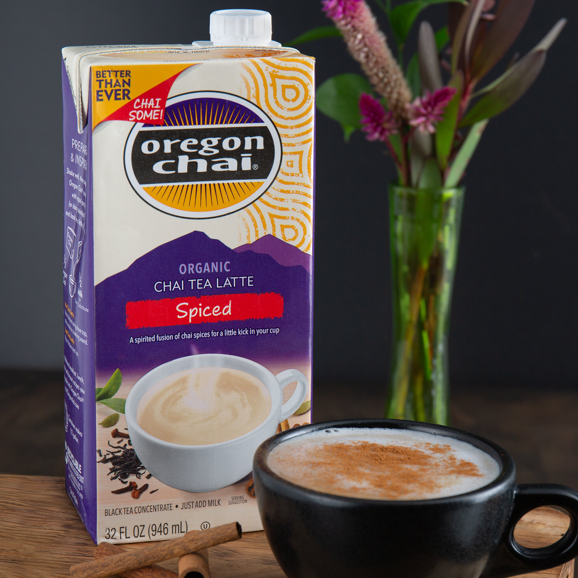 Oregon Chai 32 oz. Organic Spiced Chai Tea Latte 11 Concentrate