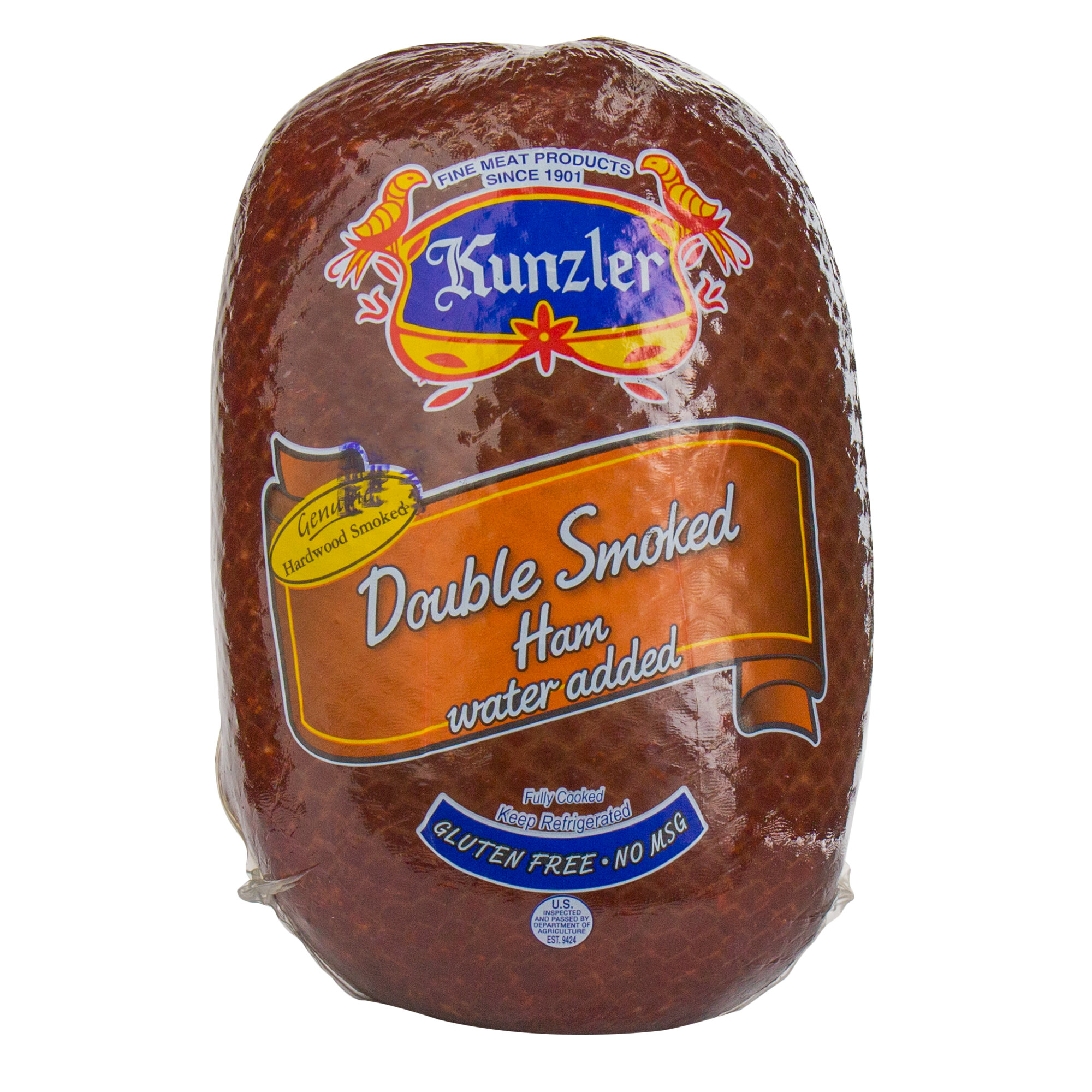 Kunzler 10 lb. Double Smoked Boneless Ham 2/Case