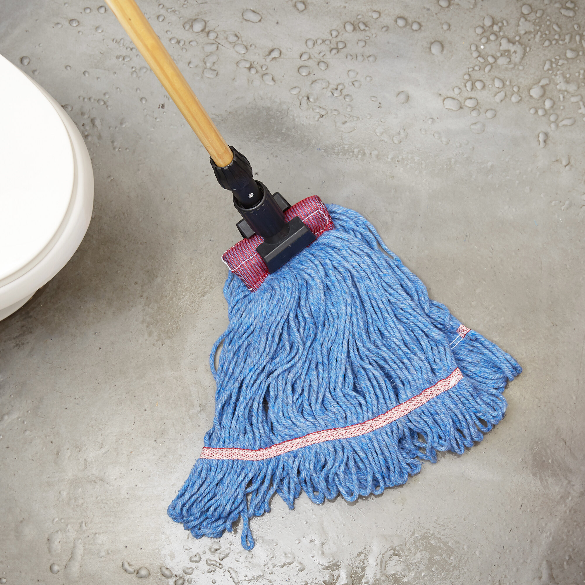 Continental Wilen A05101 16 oz. Small Blue Blend Loop End Mop Head with