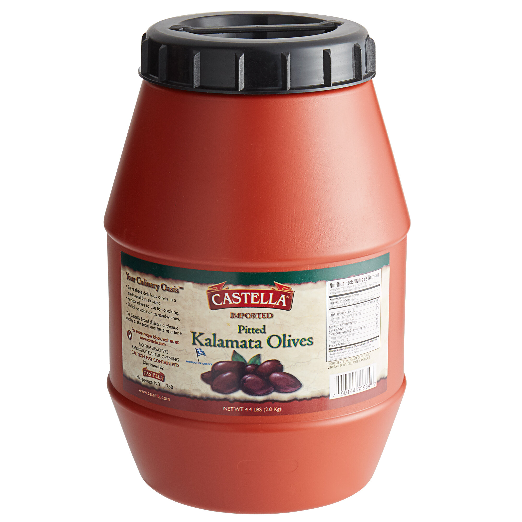 4.4 lb. Large Pitted Kalamata Olives 4/Case