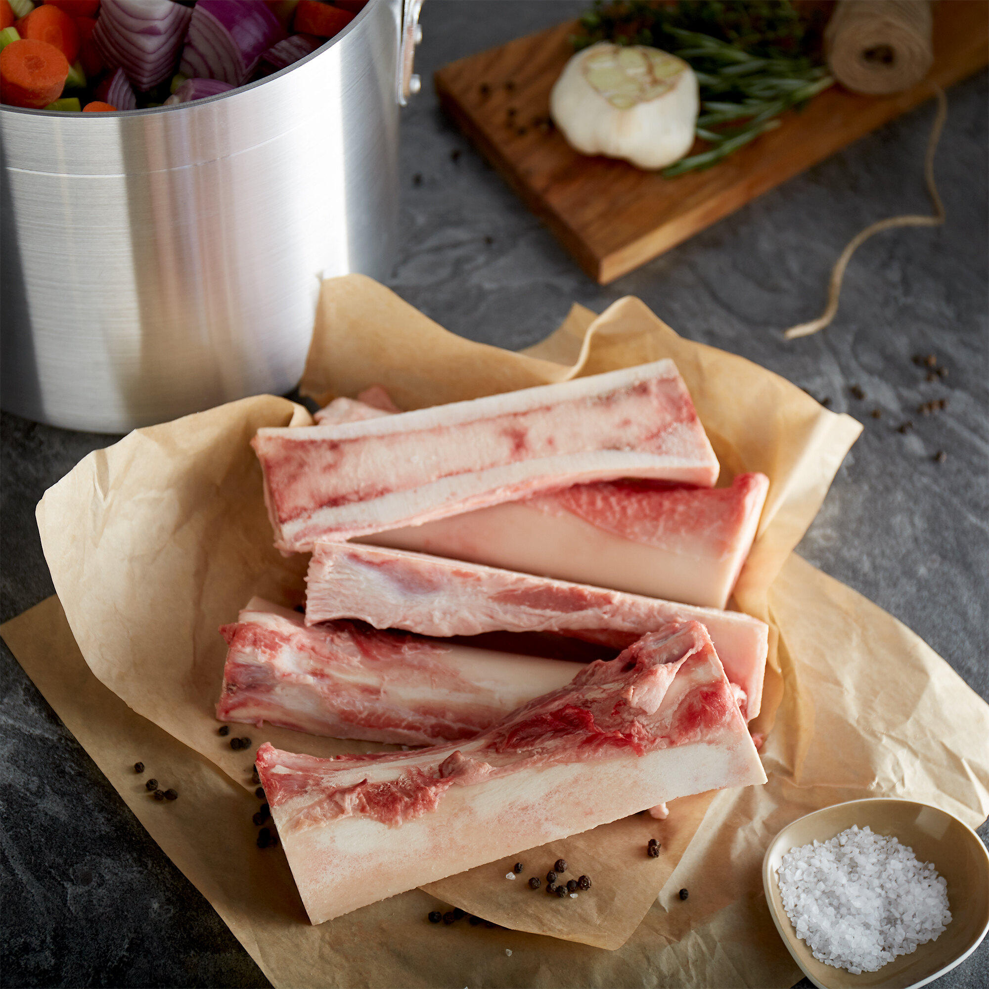 Beef Marrow Bones (CanoeCut) 10 lb. Case