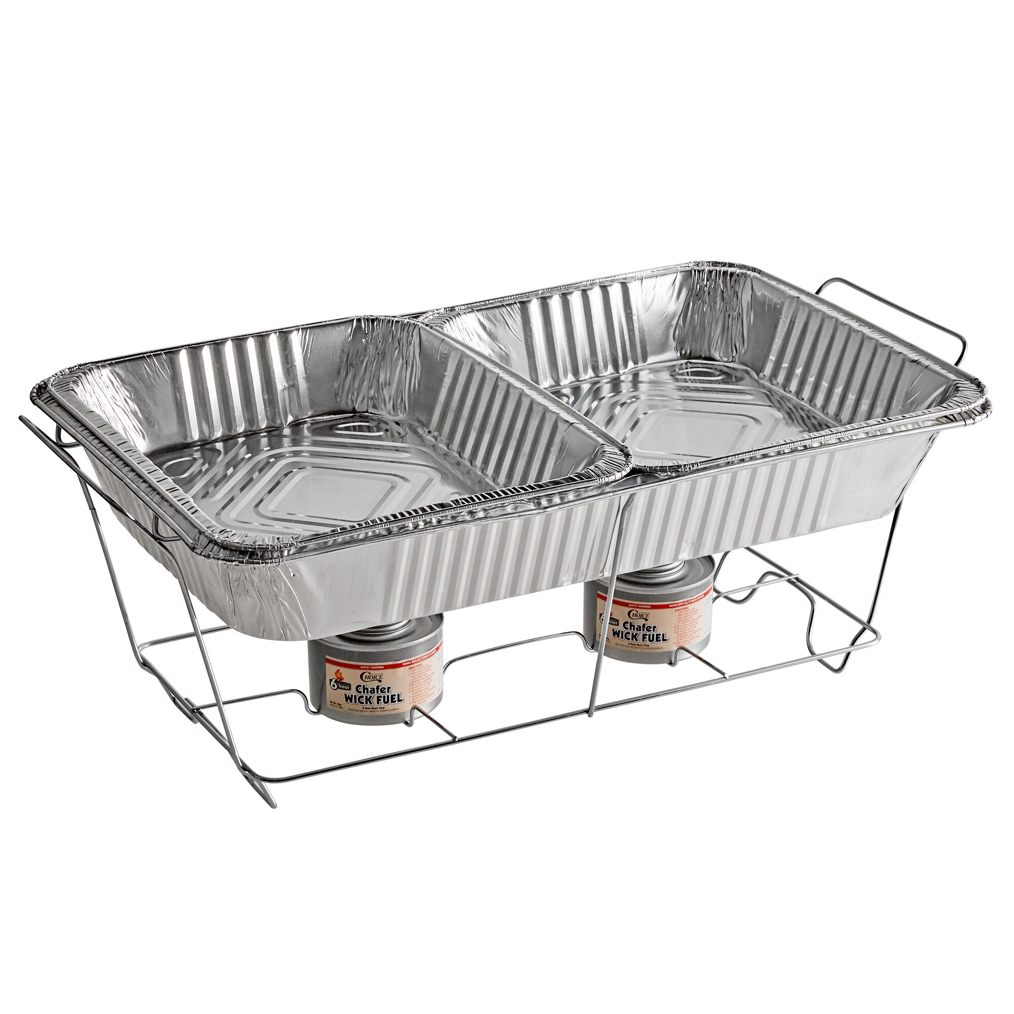 Full Size Disposable Chafing Dish With Wire Stand Fuel   1861034 