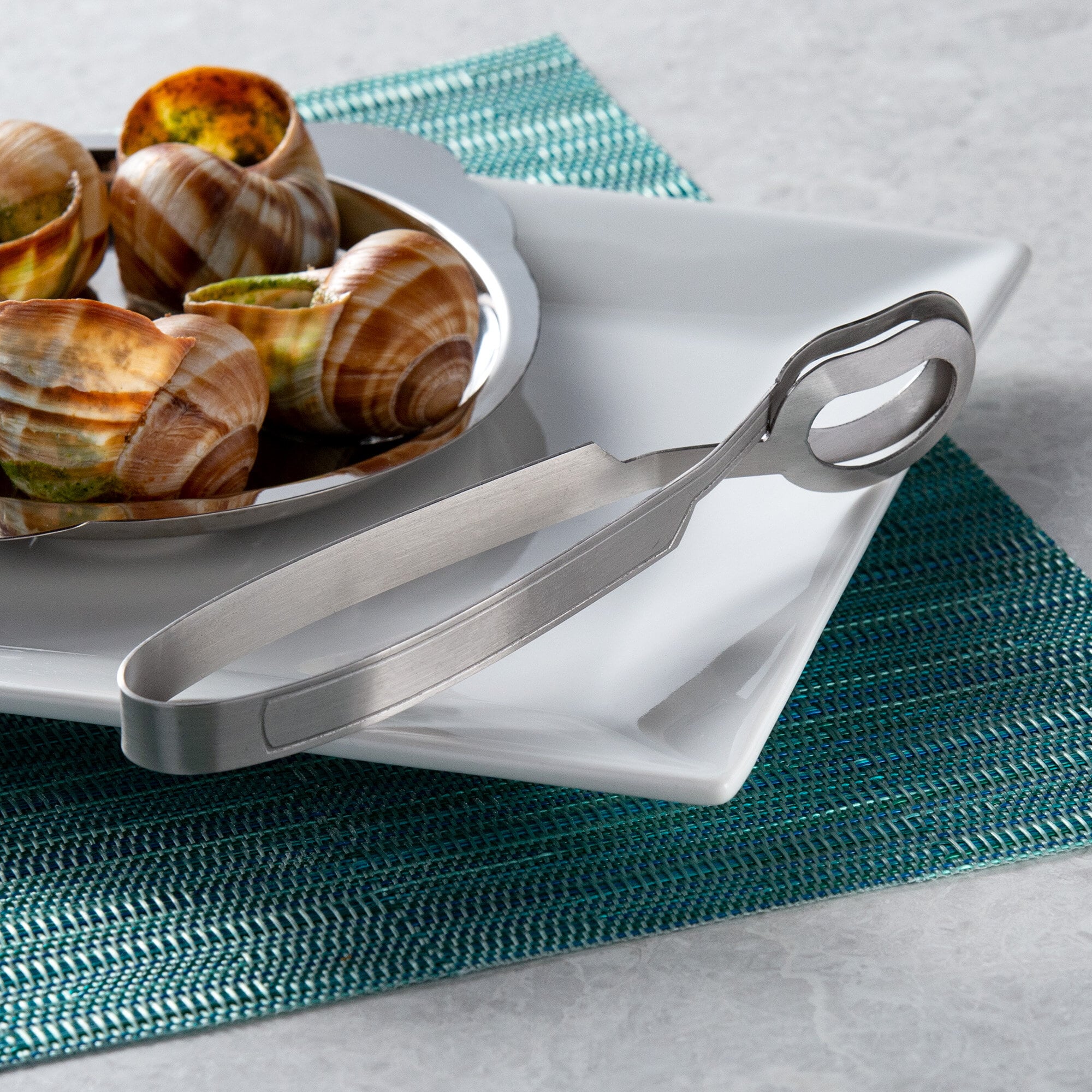 6 1/2" Stainless Steel Escargot / Snail Tongs