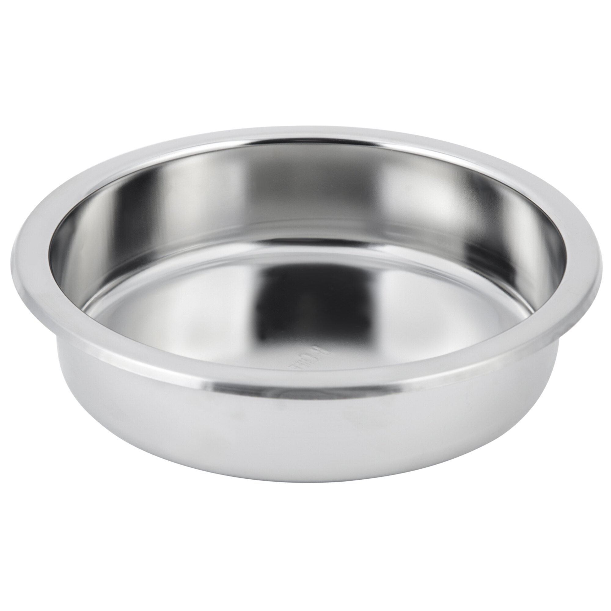 Bon Chef 12021 3 Qt. Small Rounded Stainless Steel Food Pan - 2 1/2