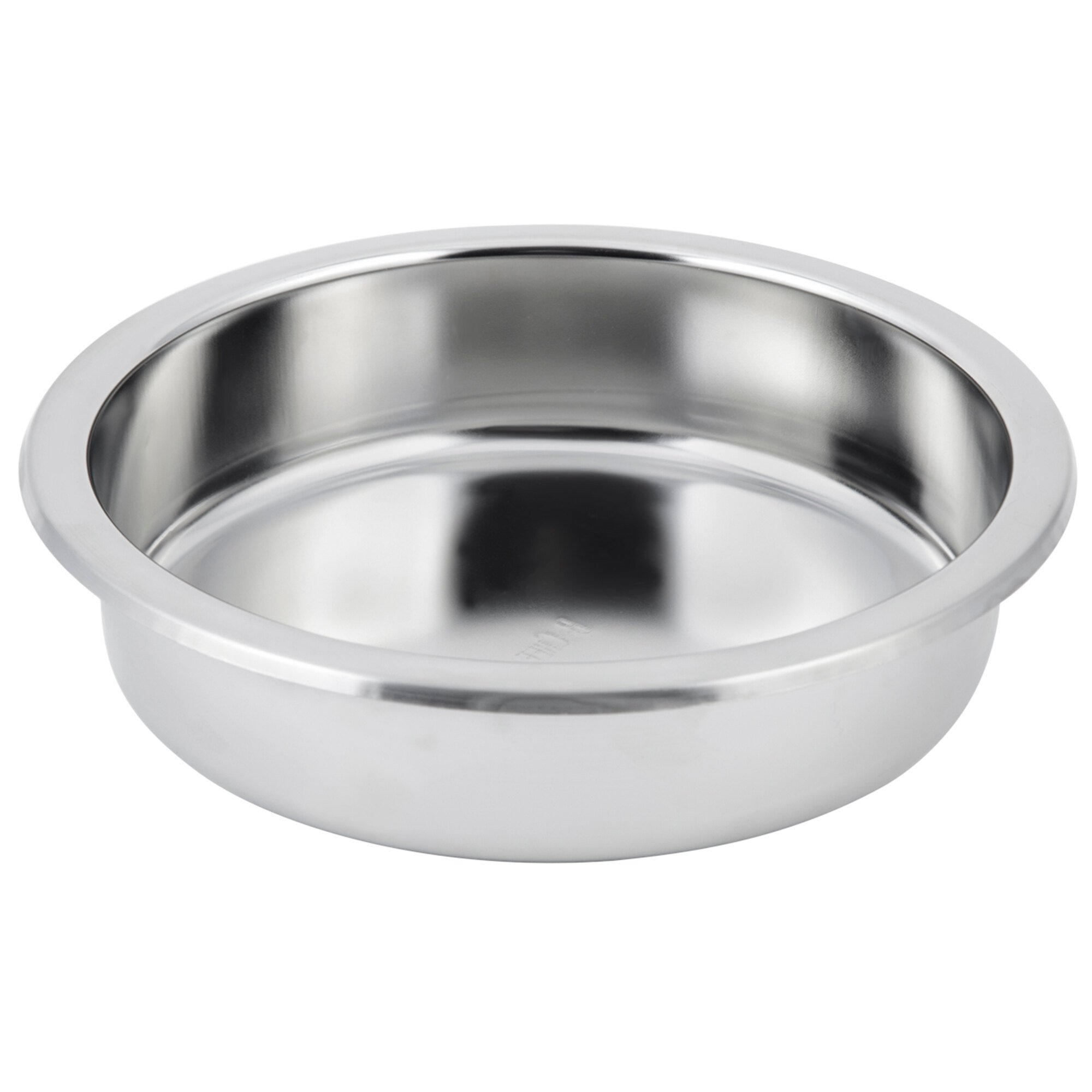 Bon Chef 12021 3 Qt. Small Rounded Stainless Steel Food Pan - 2 1/2