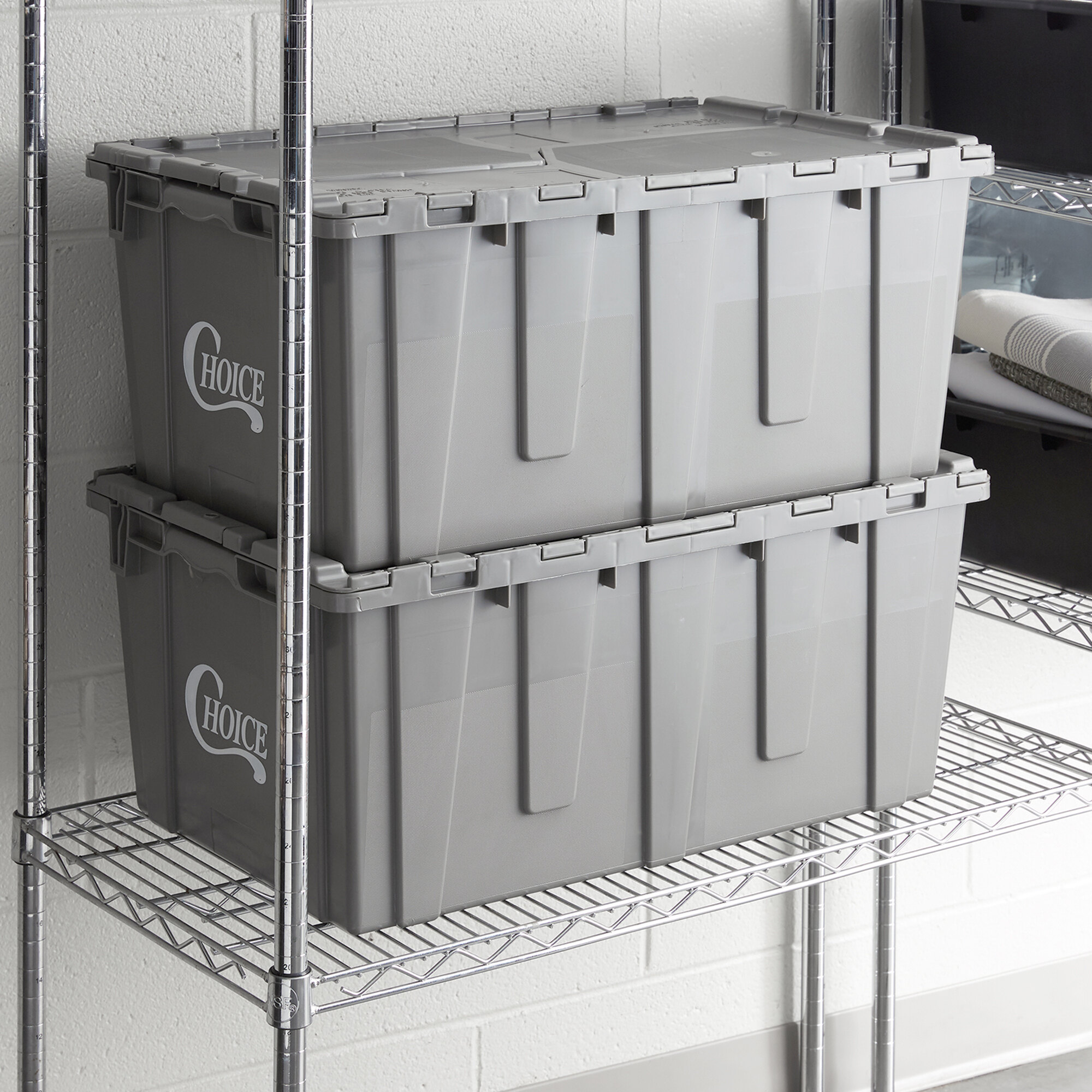 Choice 25" x 15" x 12" Gray Chafer / Storage Box