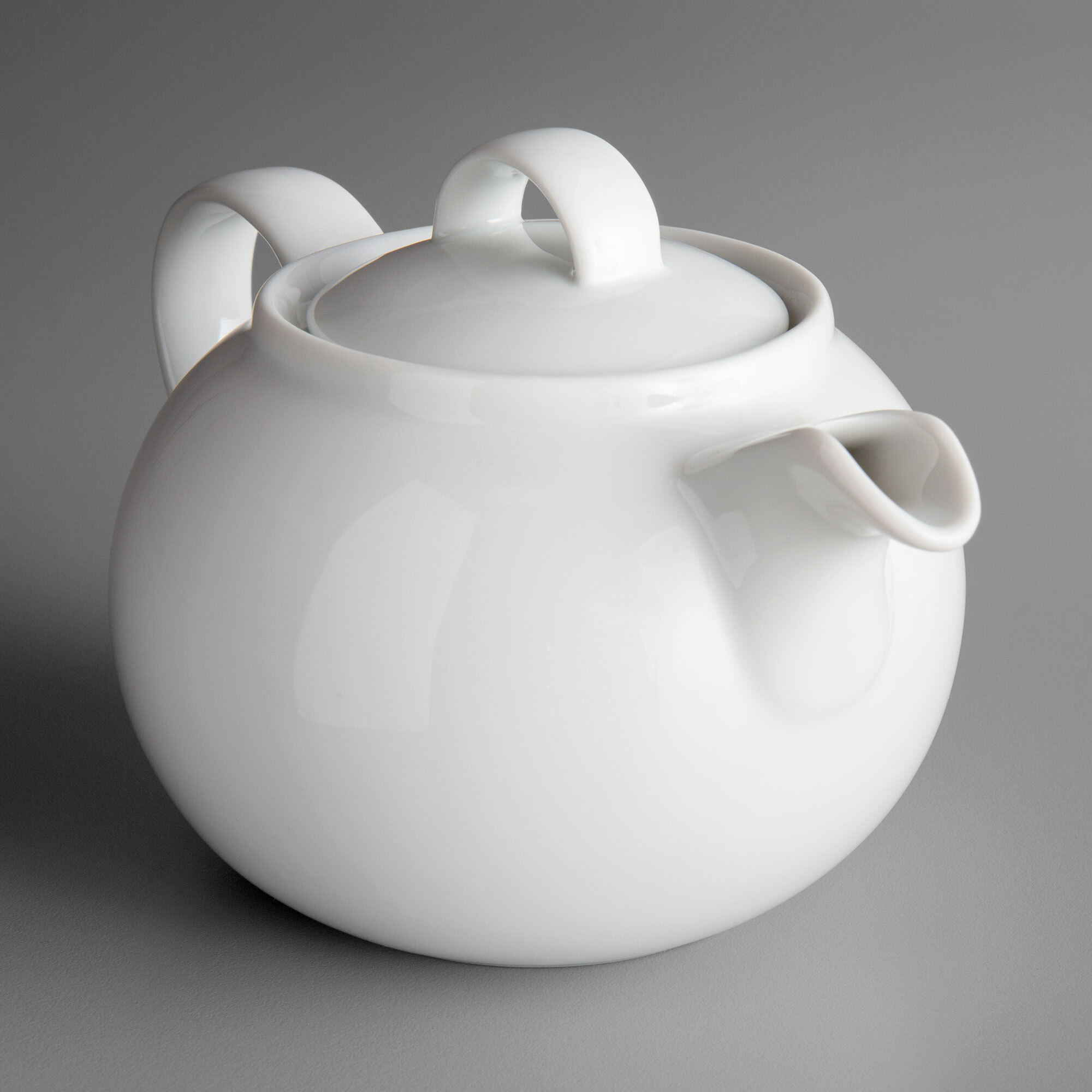 Oneida F145000045T Classic Coupe 18.5 oz. White Porcelain Tea Pot 12/Case