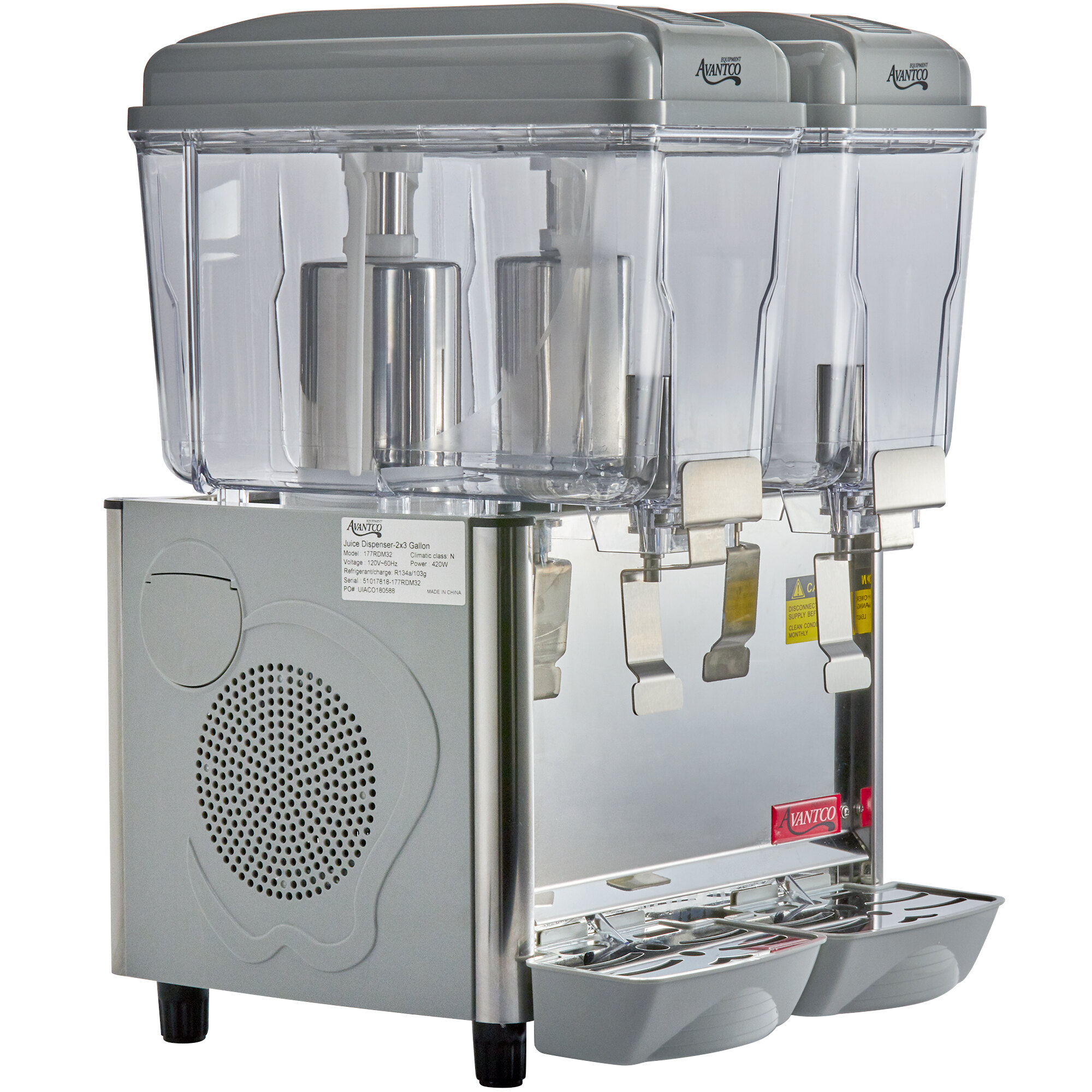 Avantco RDM32 Double 3 Gallon Bowl Refrigerated Beverage Dispenser 120V