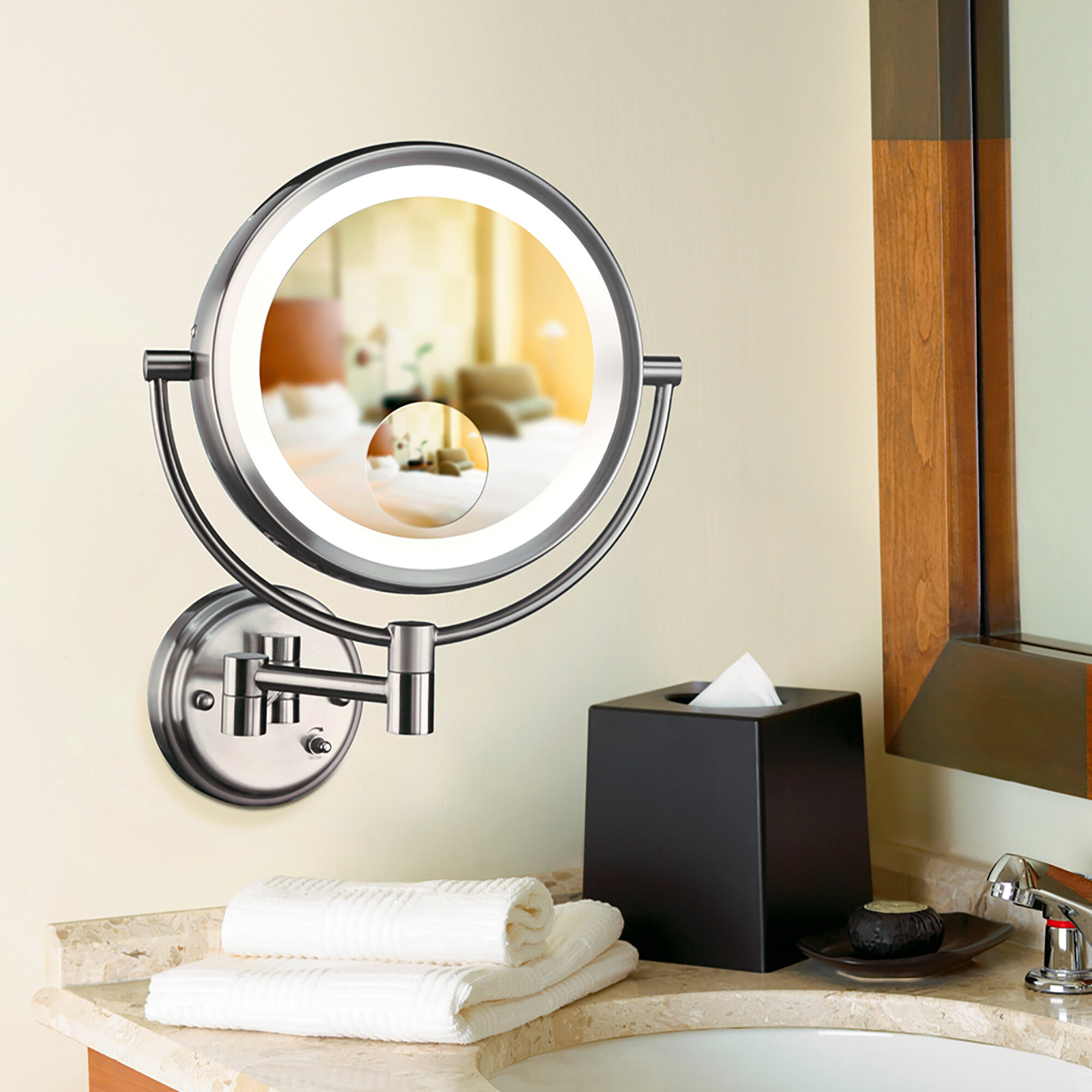 Conair BE11WD WallMount Mirror Lighted Brushed Nickel