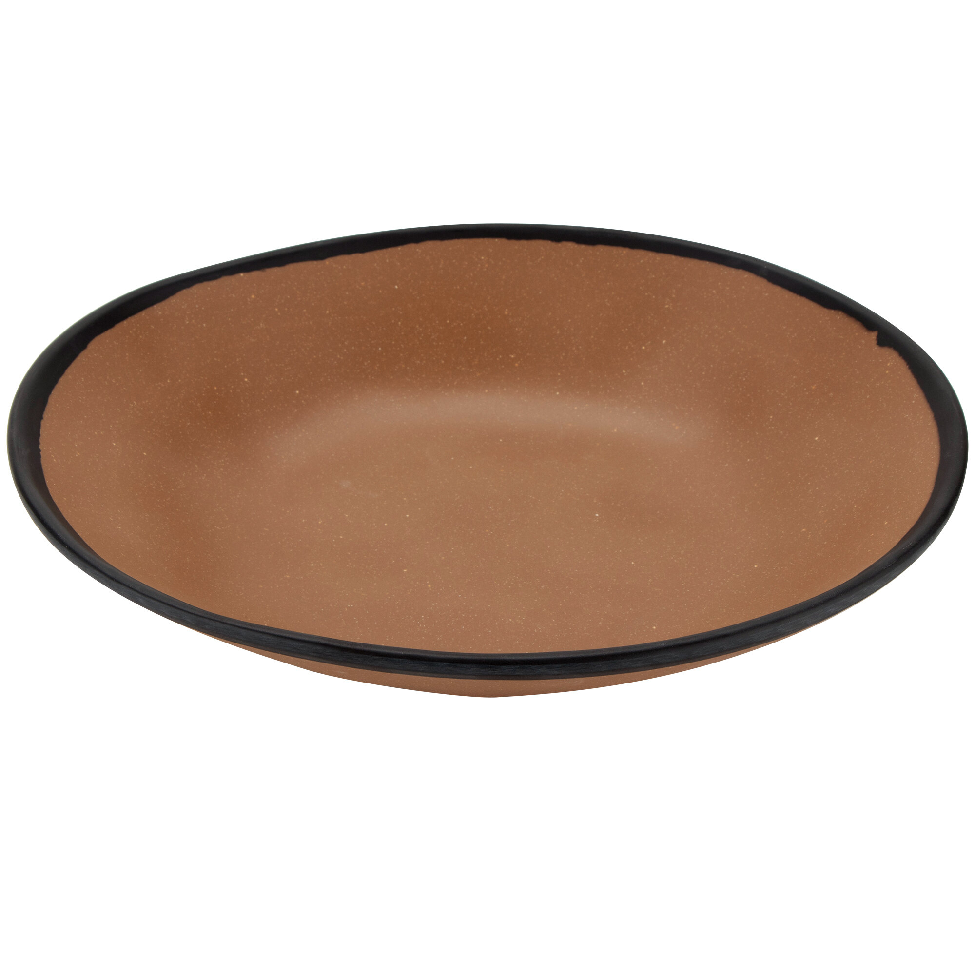 GET B420TP Pottery Market 1.3 Qt. Matte Speckled Brown Melamine Salad
