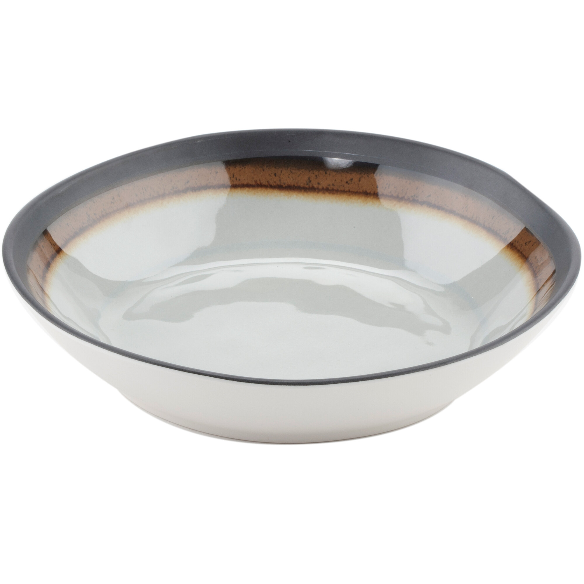 GET B950MBR Mantle 1.2 Qt. Brown Melamine Large Pasta / Serving Bowl