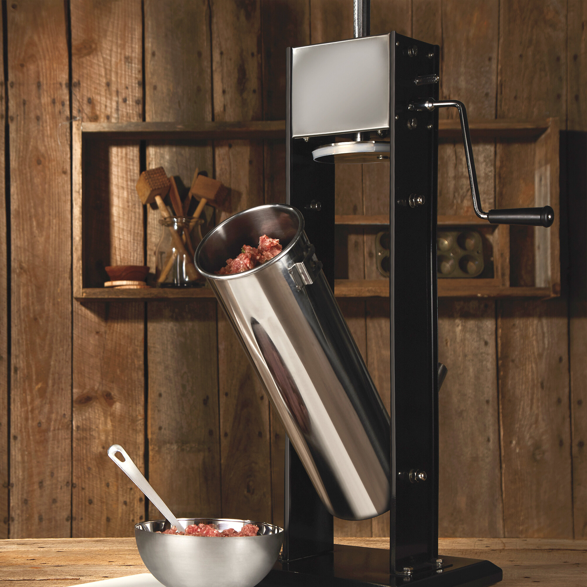 Weston 861501W 15 lb. Manual 2 Speed Vertical Sausage Stuffer