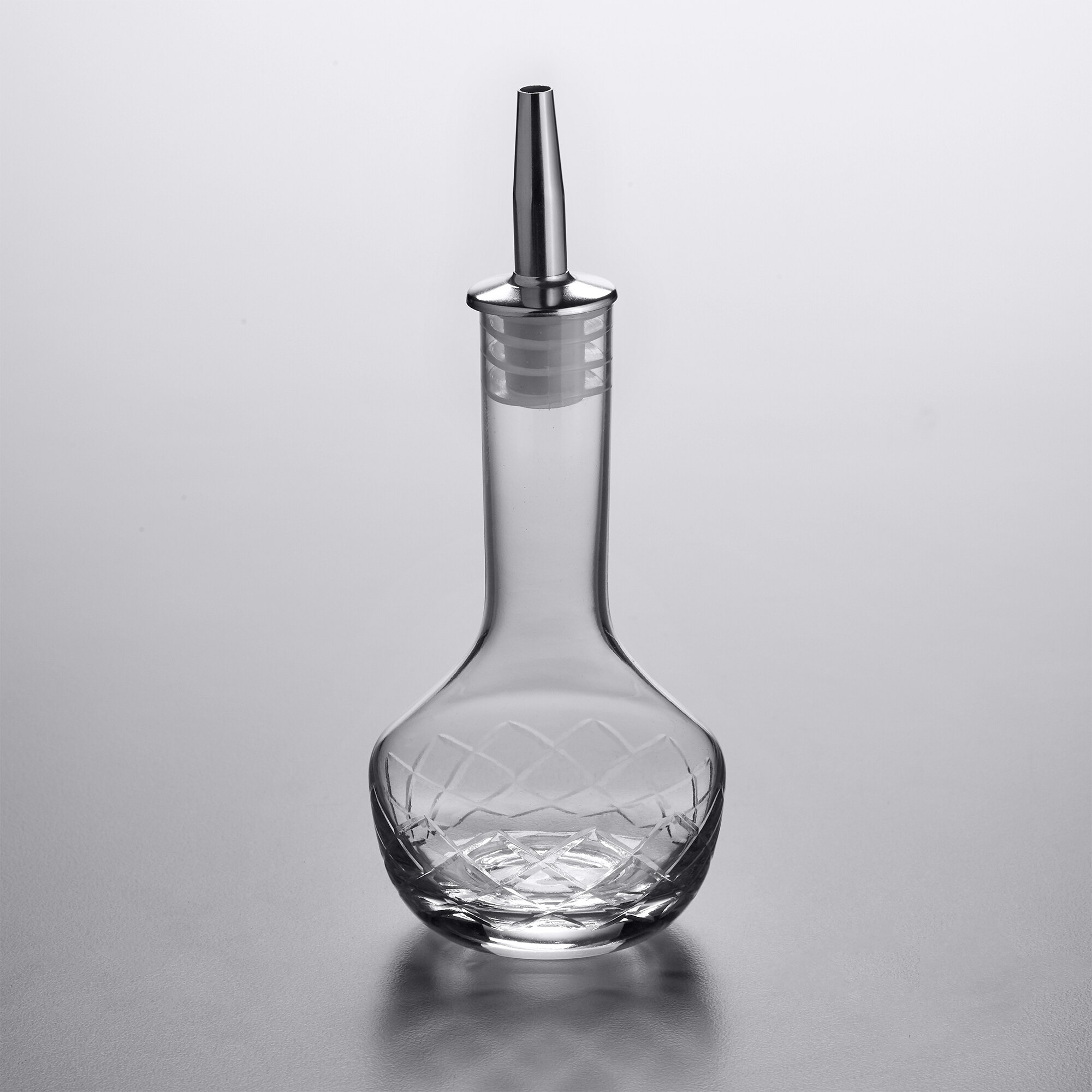 Acopa 4 oz. Engraved Glass Bitters Bottle with Dasher Spout