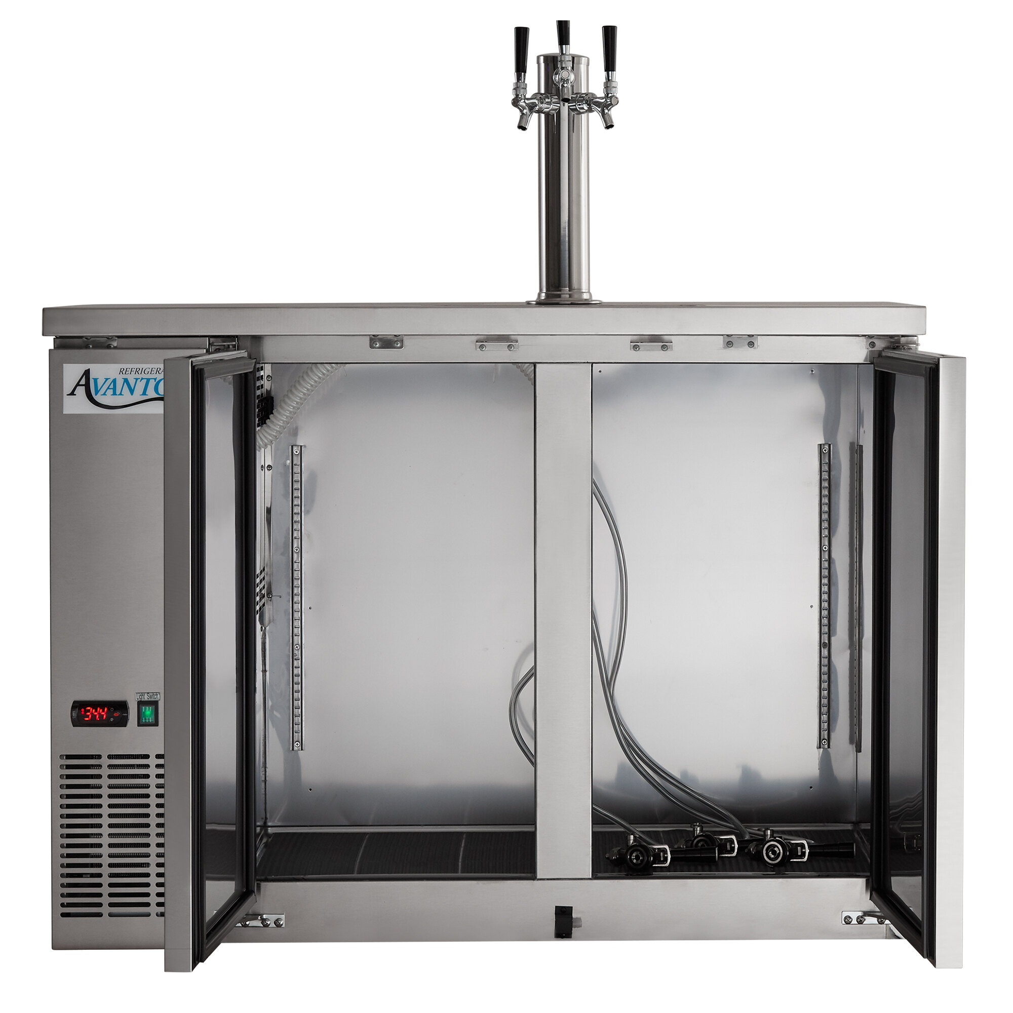 Avantco UDD48HCS Triple Tap Shallow Depth Kegerator Beer Dispenser
