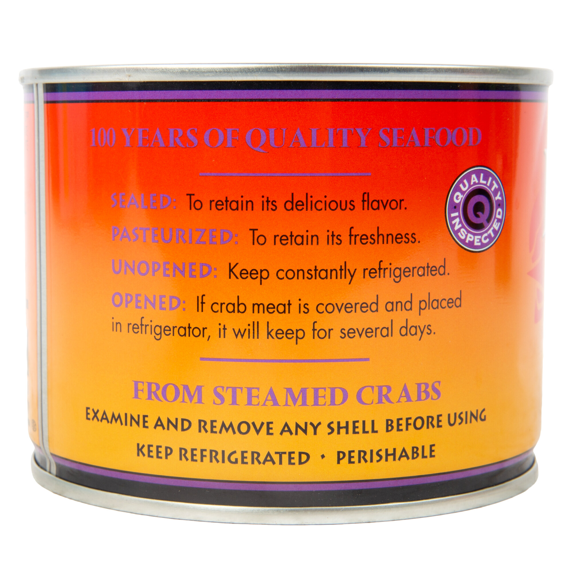Handy 1 lb. Can of Fresh Wild Caught Pasteurized Special Crab Meat