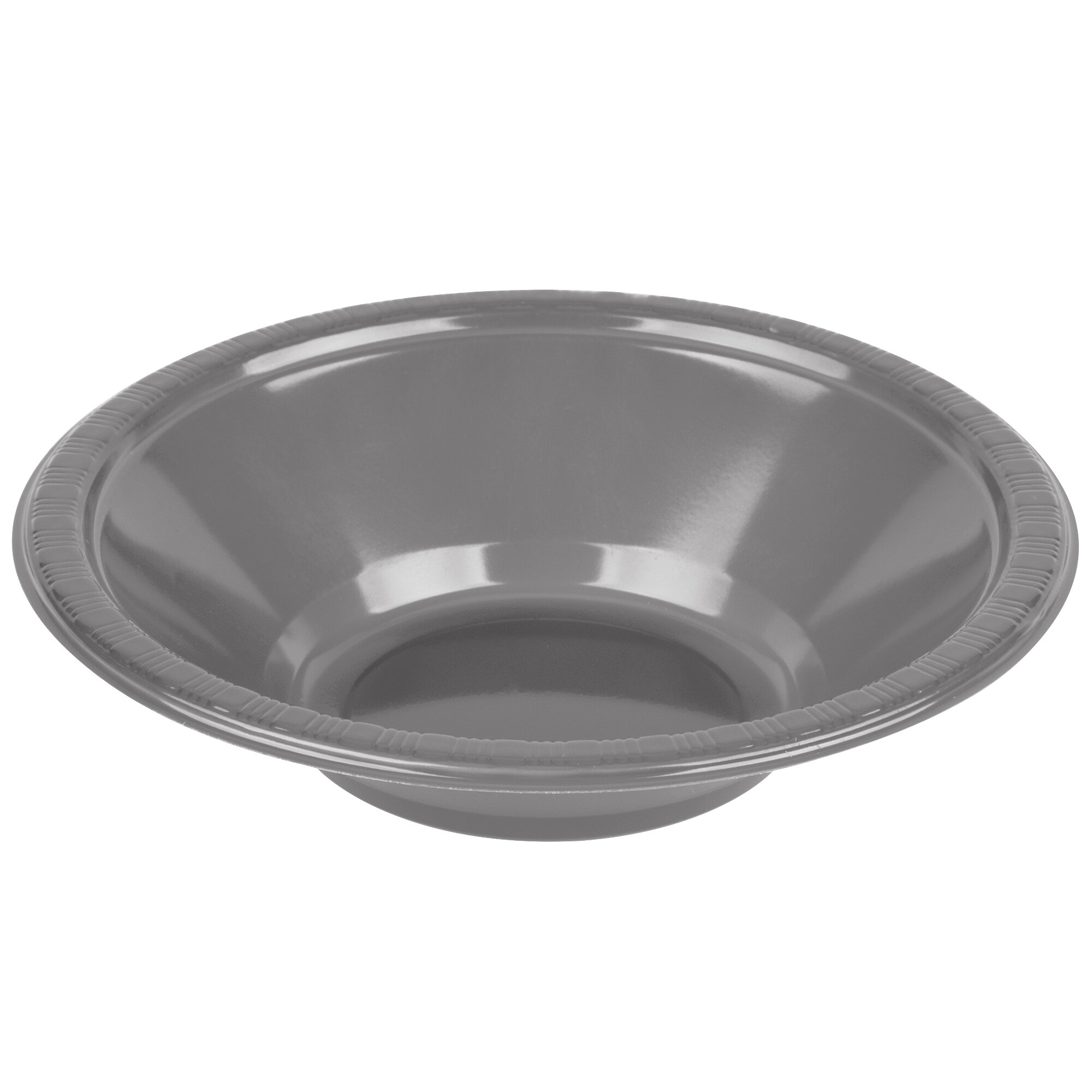 Creative Converting 339660 12 oz. Glamour Gray Plastic Bowl 20/Pack