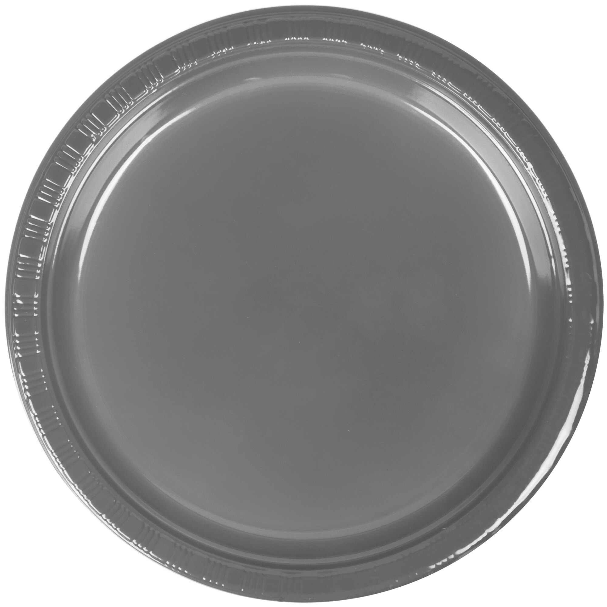 Creative Converting 339657 7" Glamour Gray Plastic Plate 20/Pack