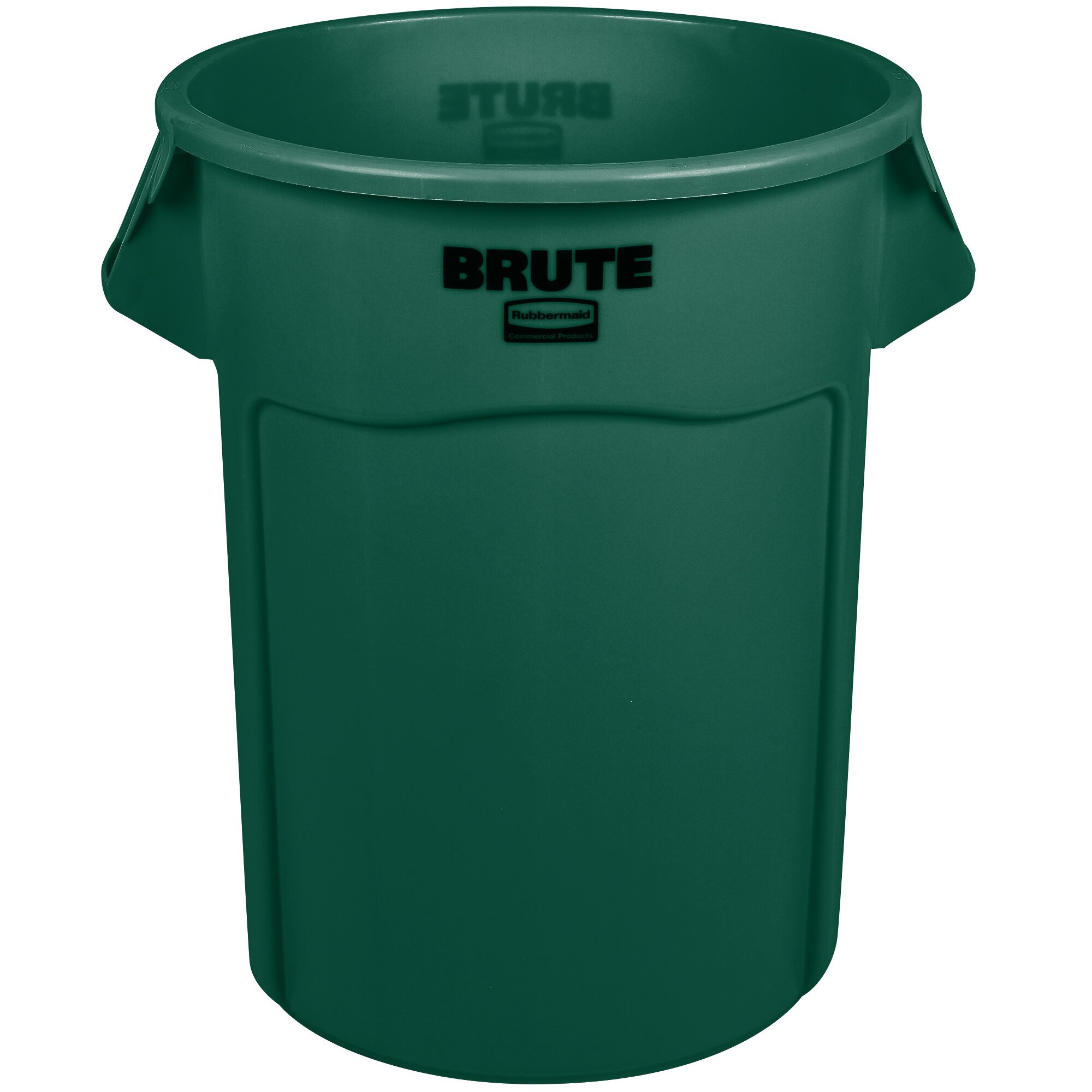 RubbermaidFG265500DGRN BRUTE Green 55 Gallon Round Trash Can