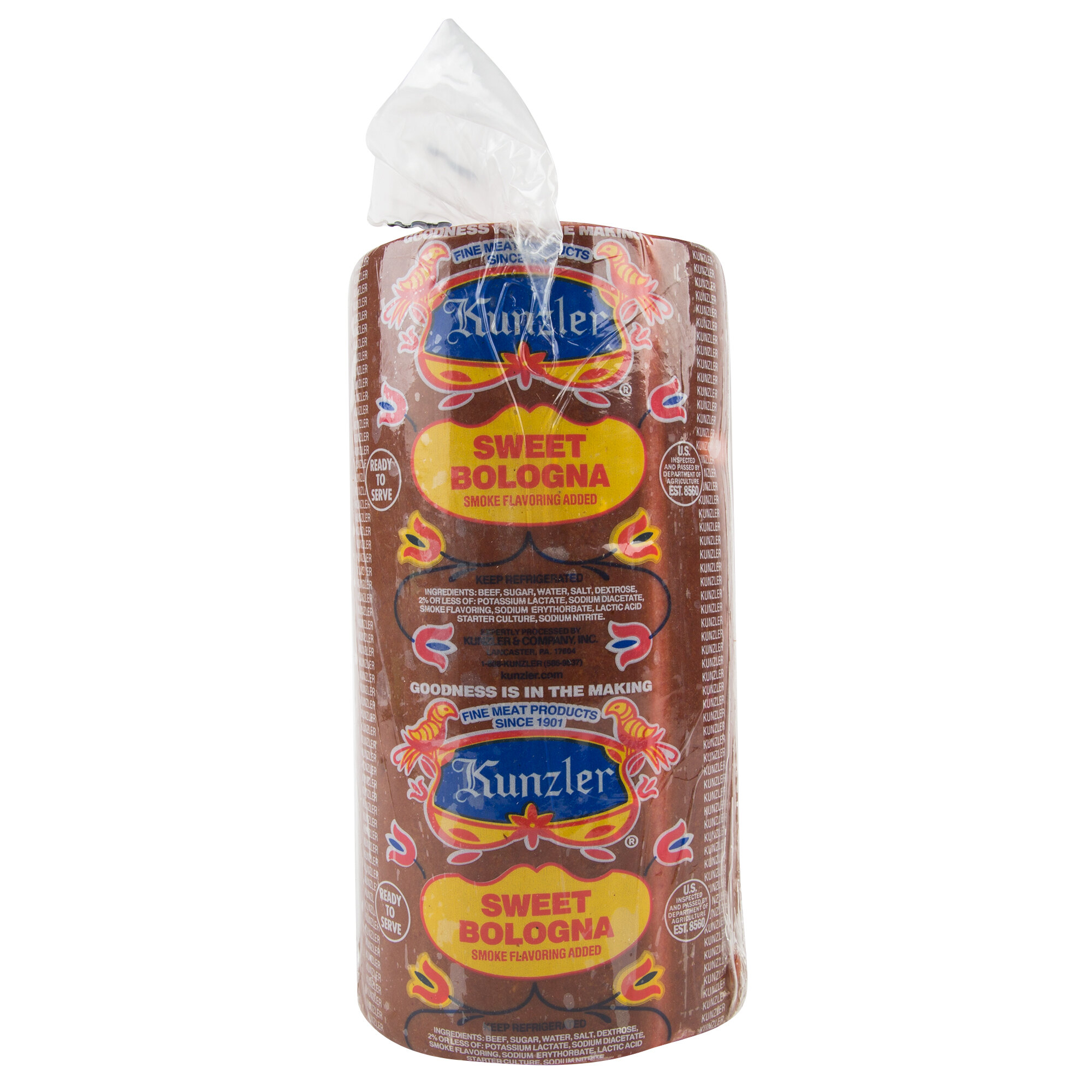 Kunzler 7 lb. Sweet Bologna 2/Case